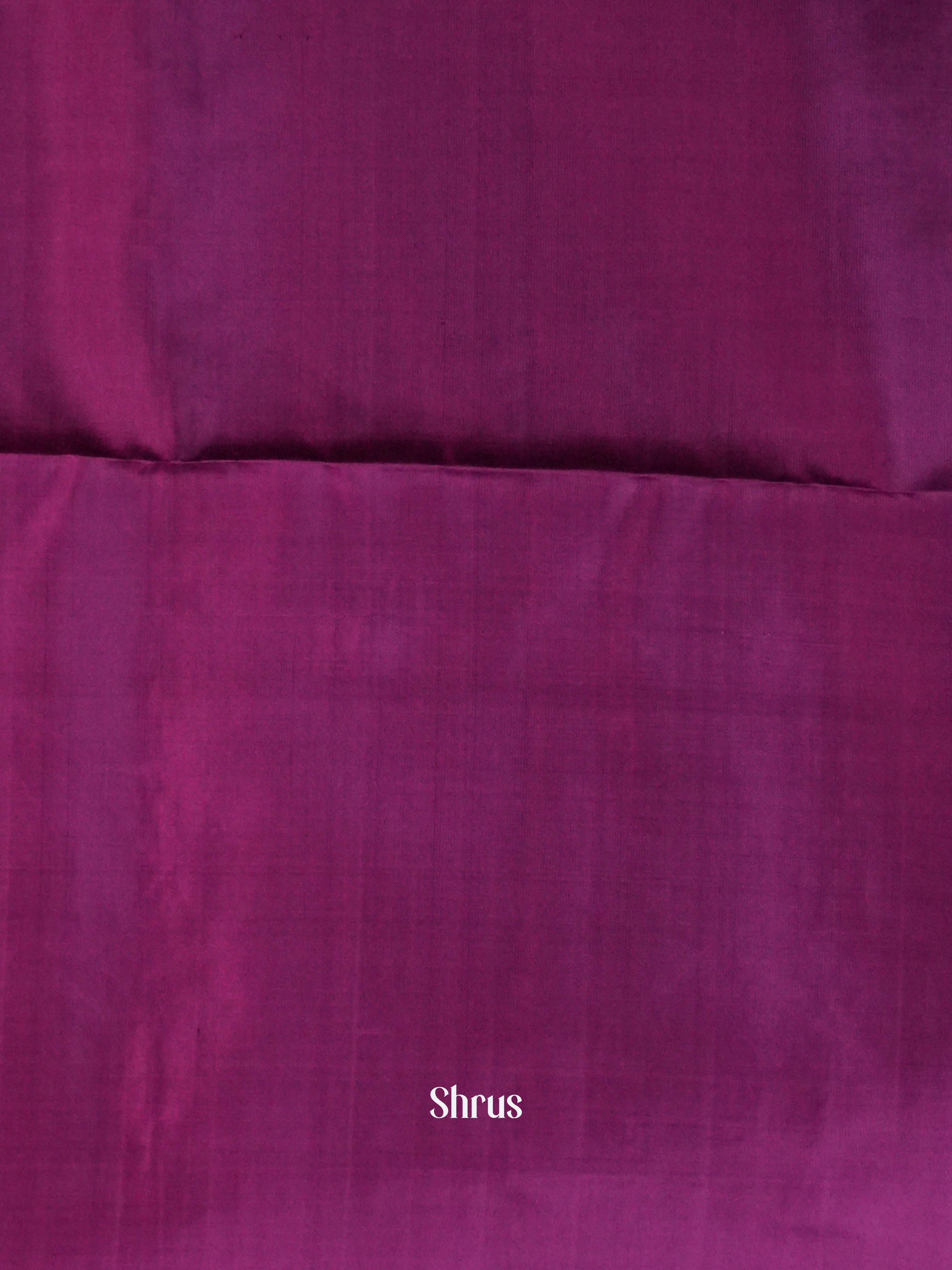 Dark Magenta & Double Shaded Red  - Soft Silk Saree