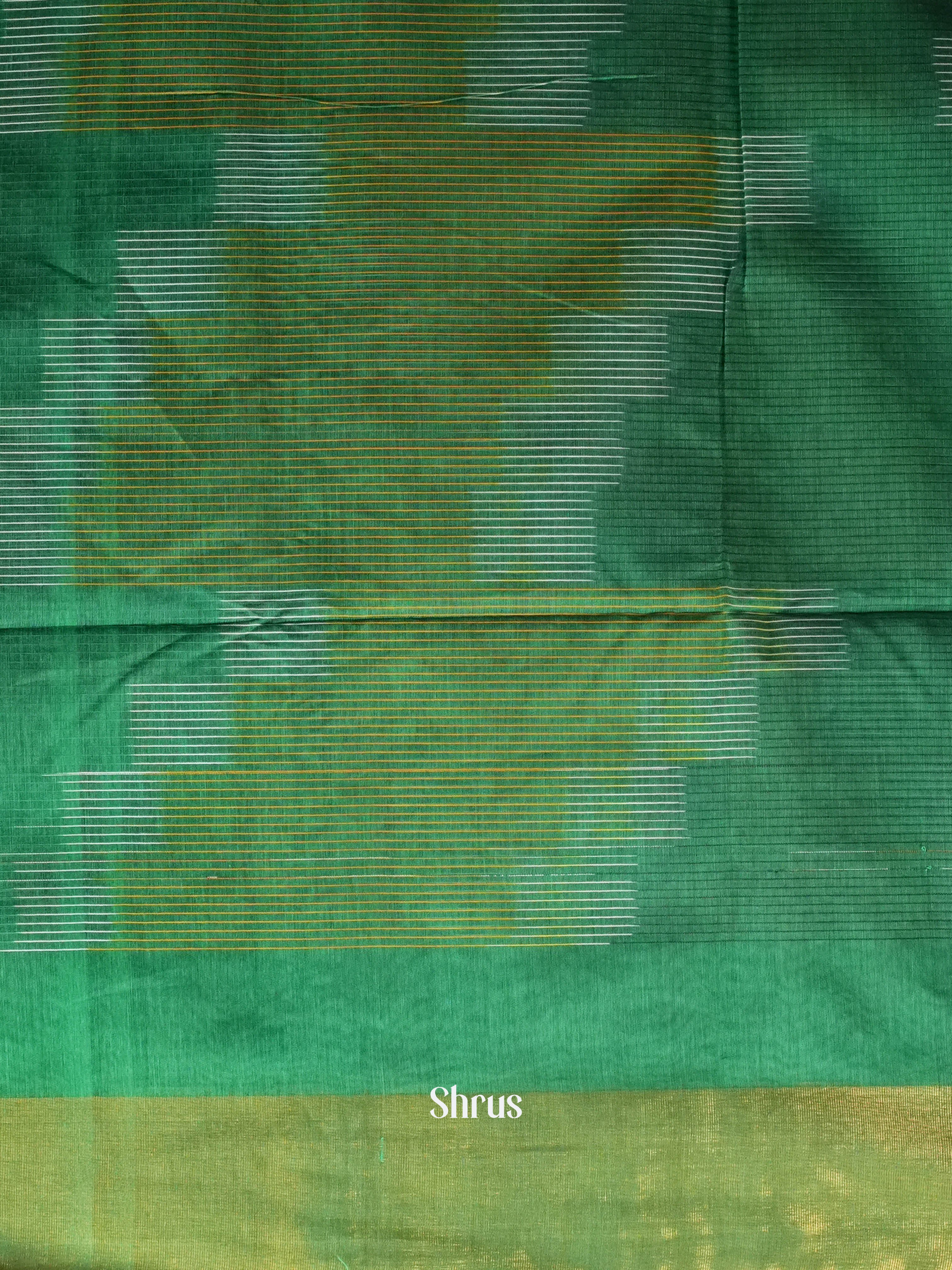 Green - Ikkat Kora Saree