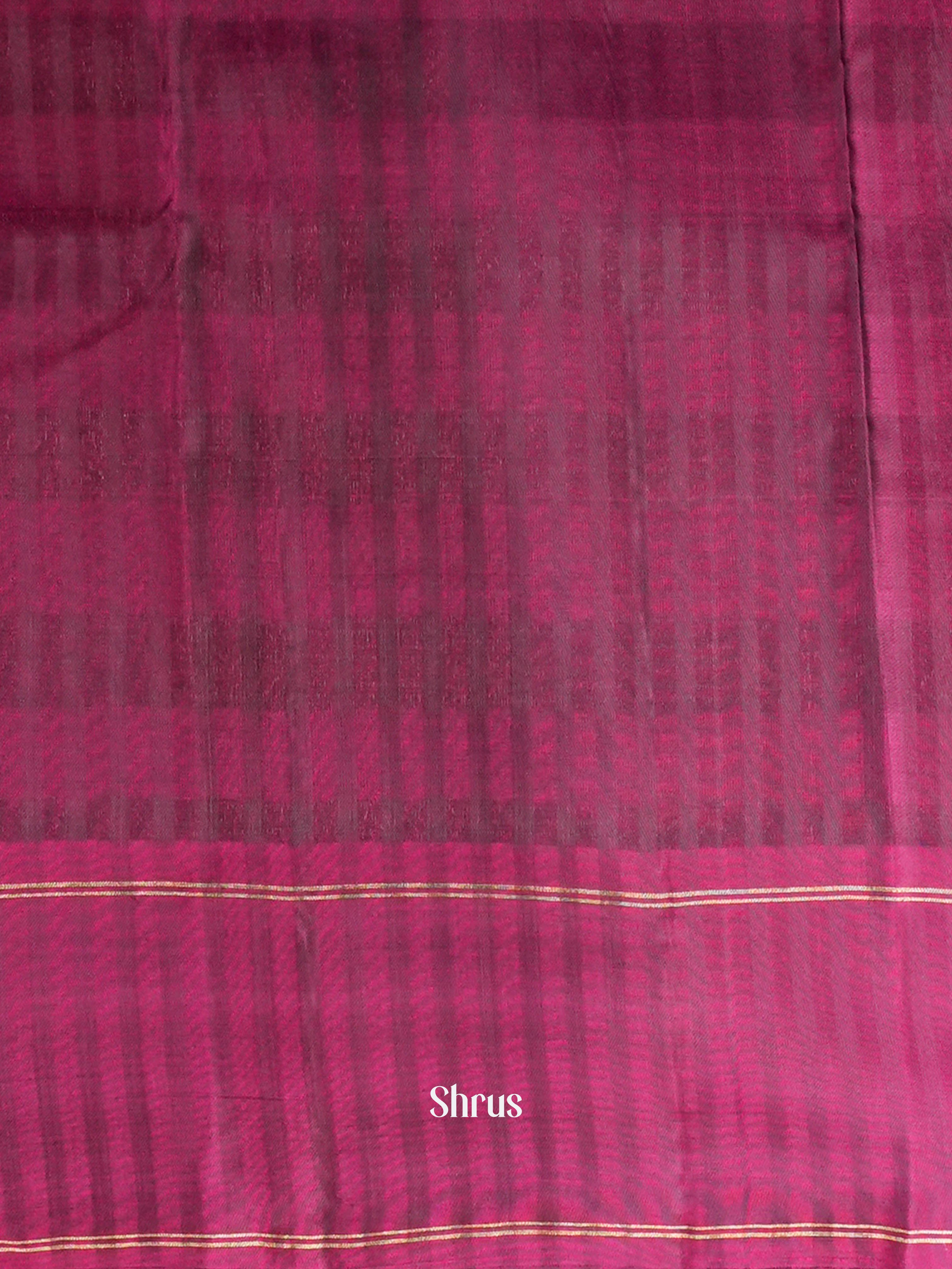 Green & Rosy Red CHS06195 - Softsilk-halfpure Saree