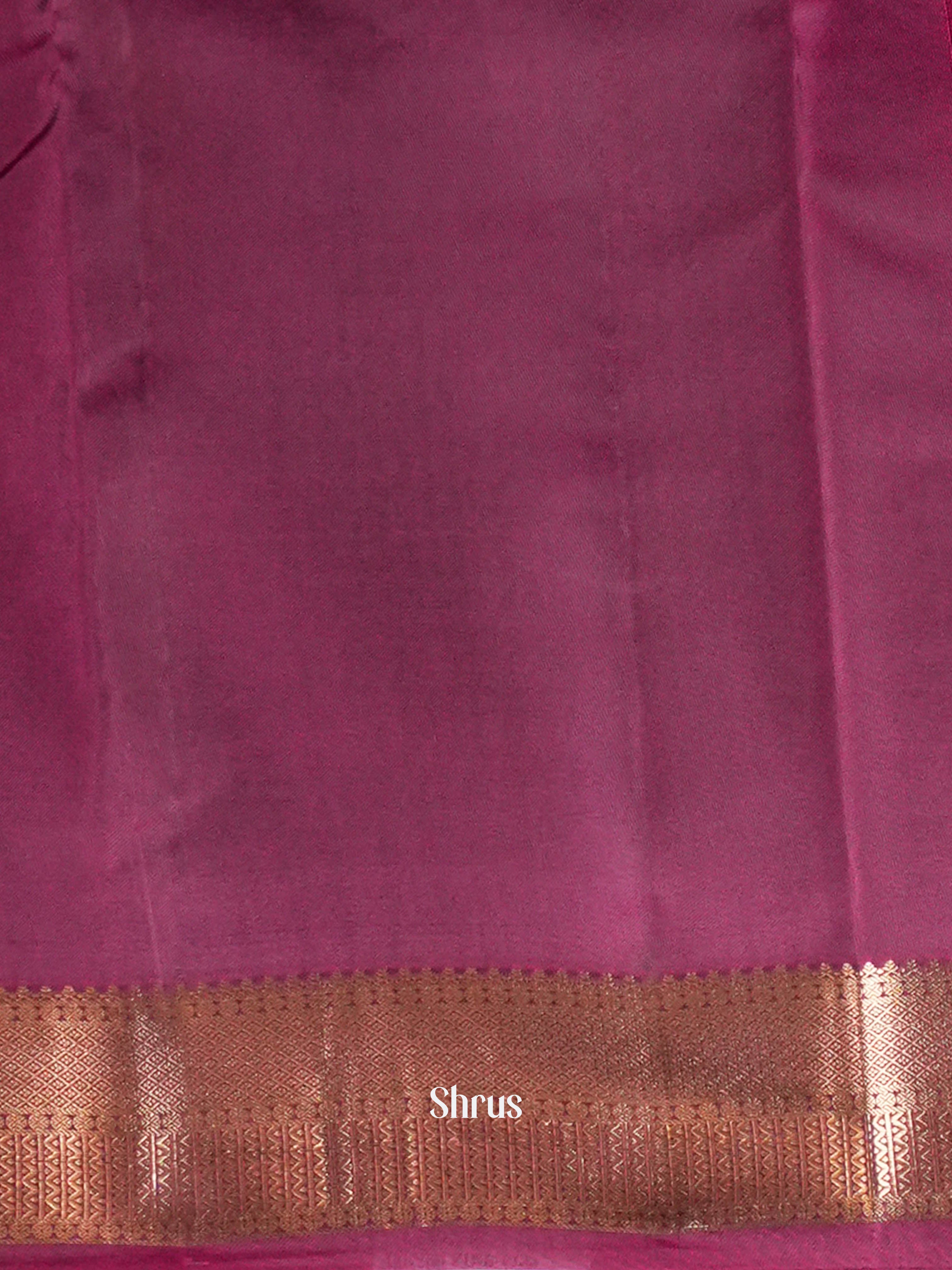 Dark Green & Maroon  - Softsilk-halfpure