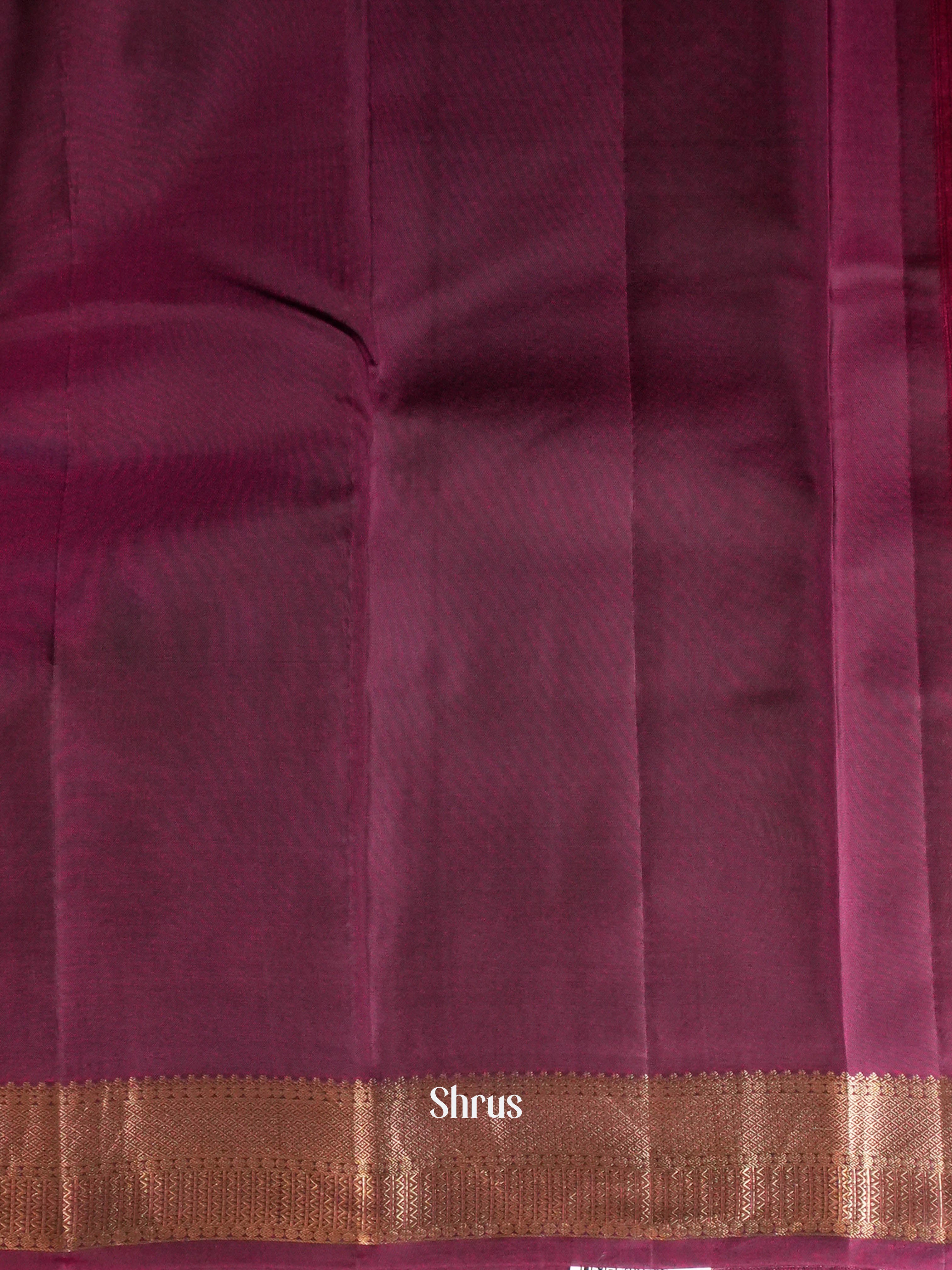 Peanut Brown & Maroon  - Softsilk-halfpure