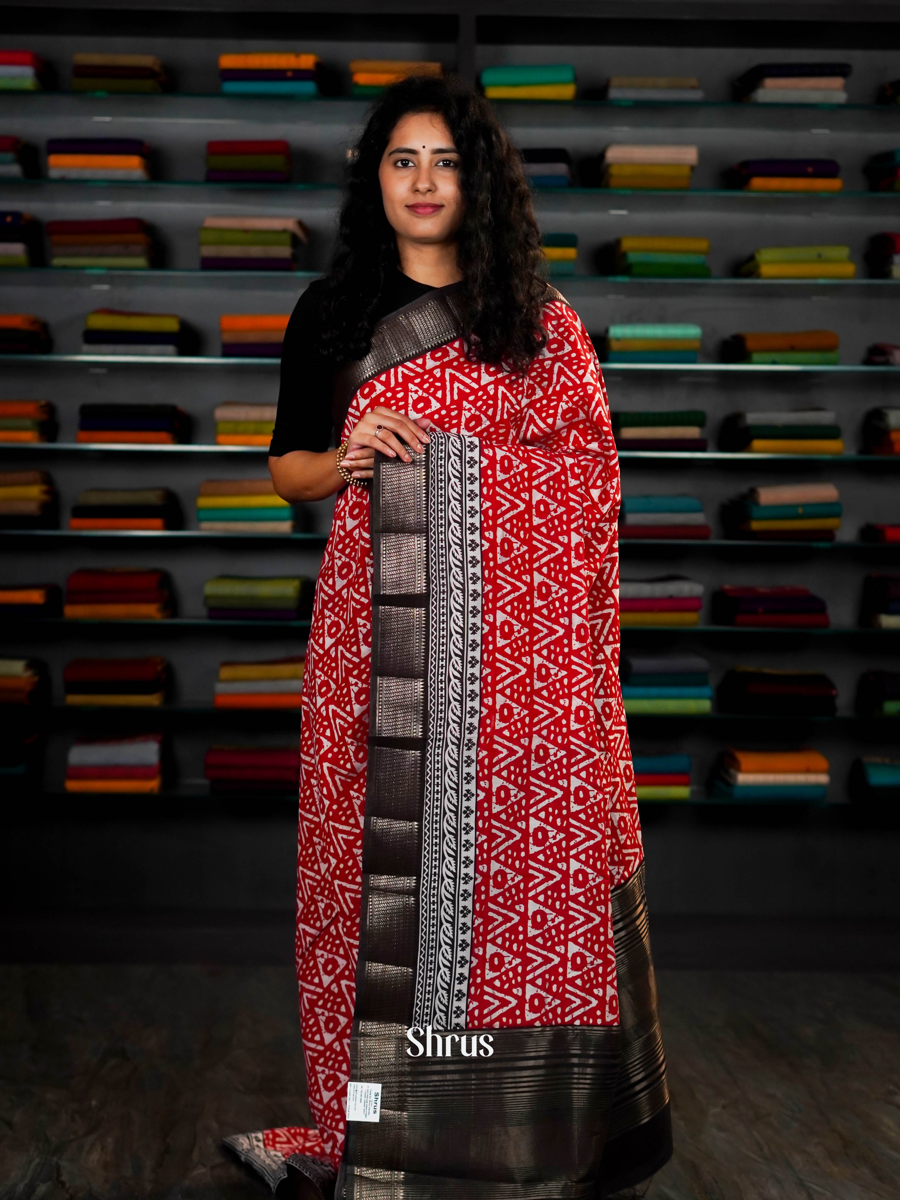 Red & Black - Art Modal Saree