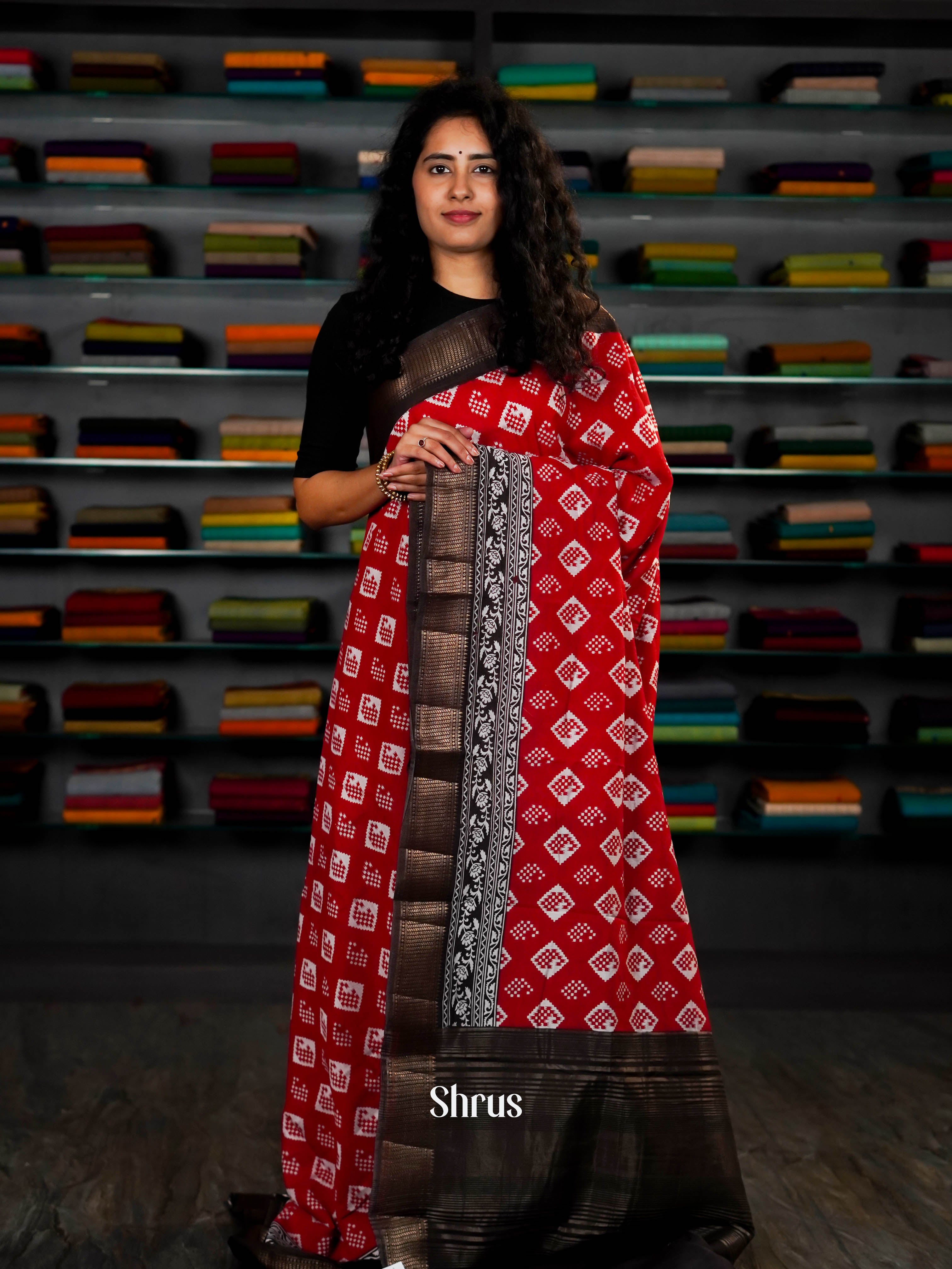 Red & Black - Art Modal Saree