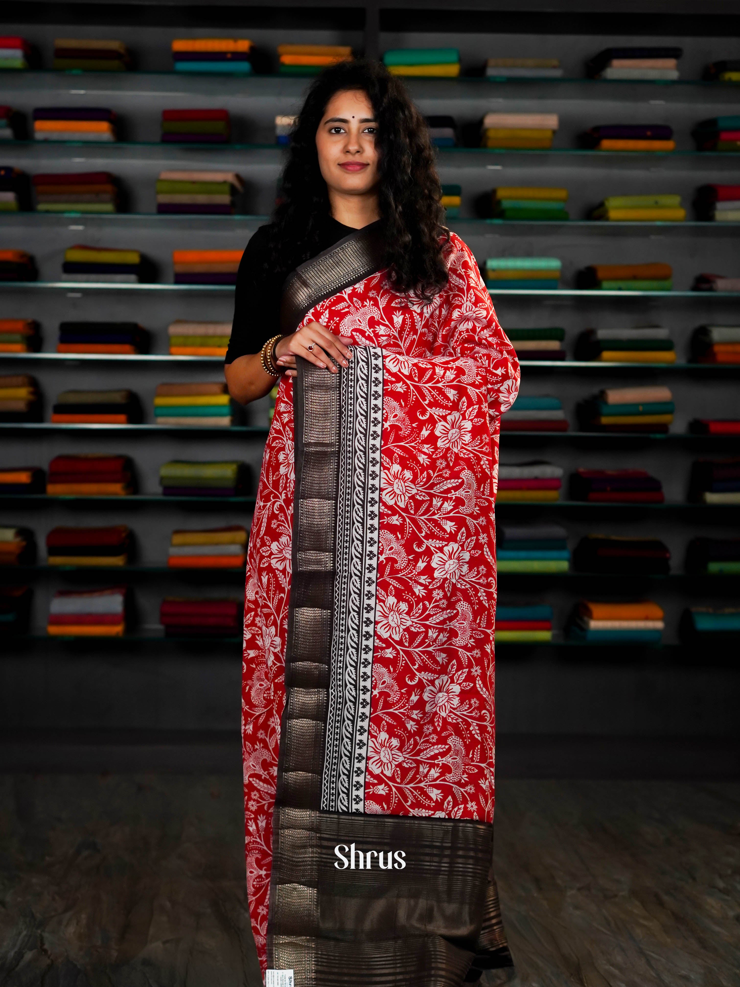 Red & Black - Art Modal Saree