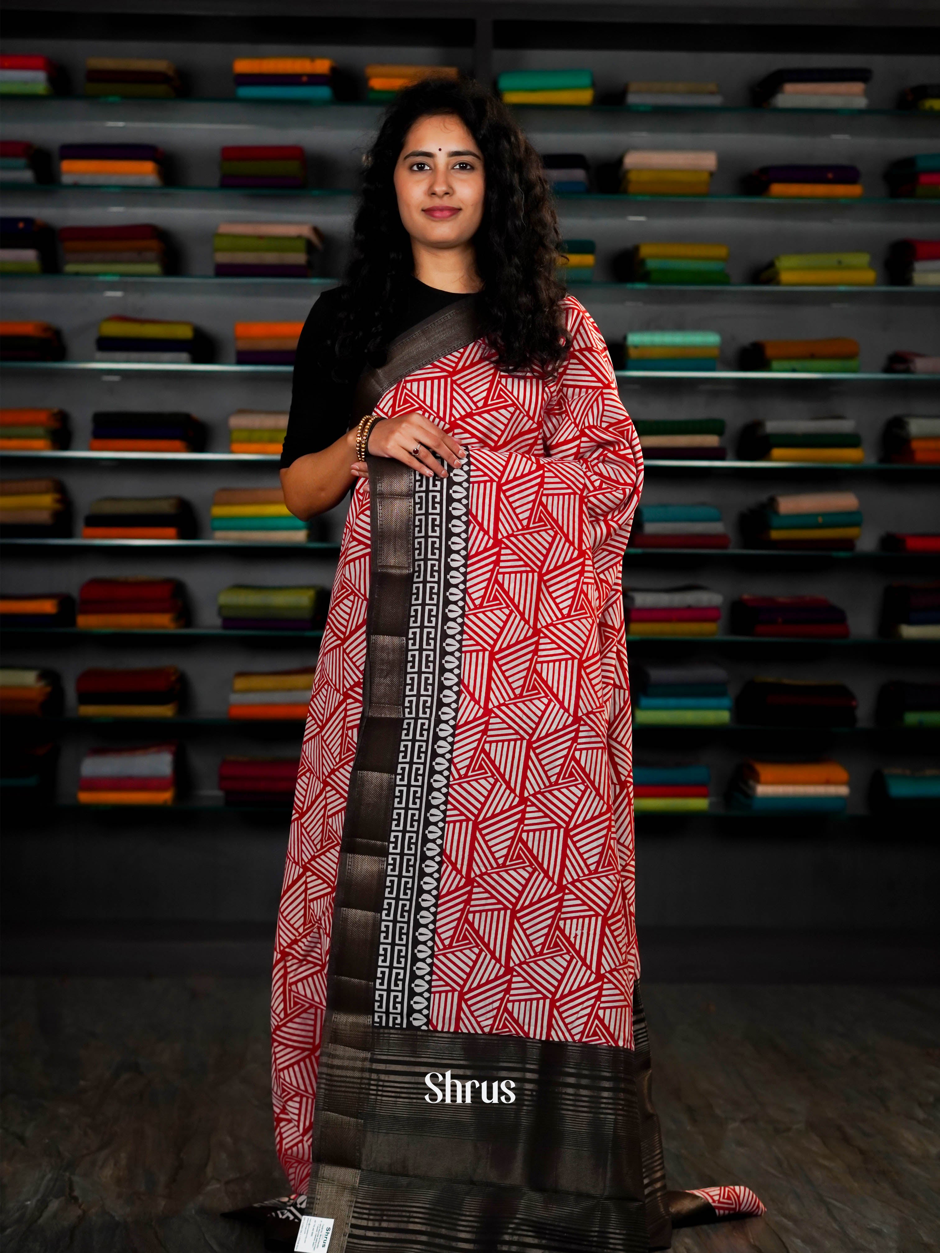 Red & Black - Art Modal Saree