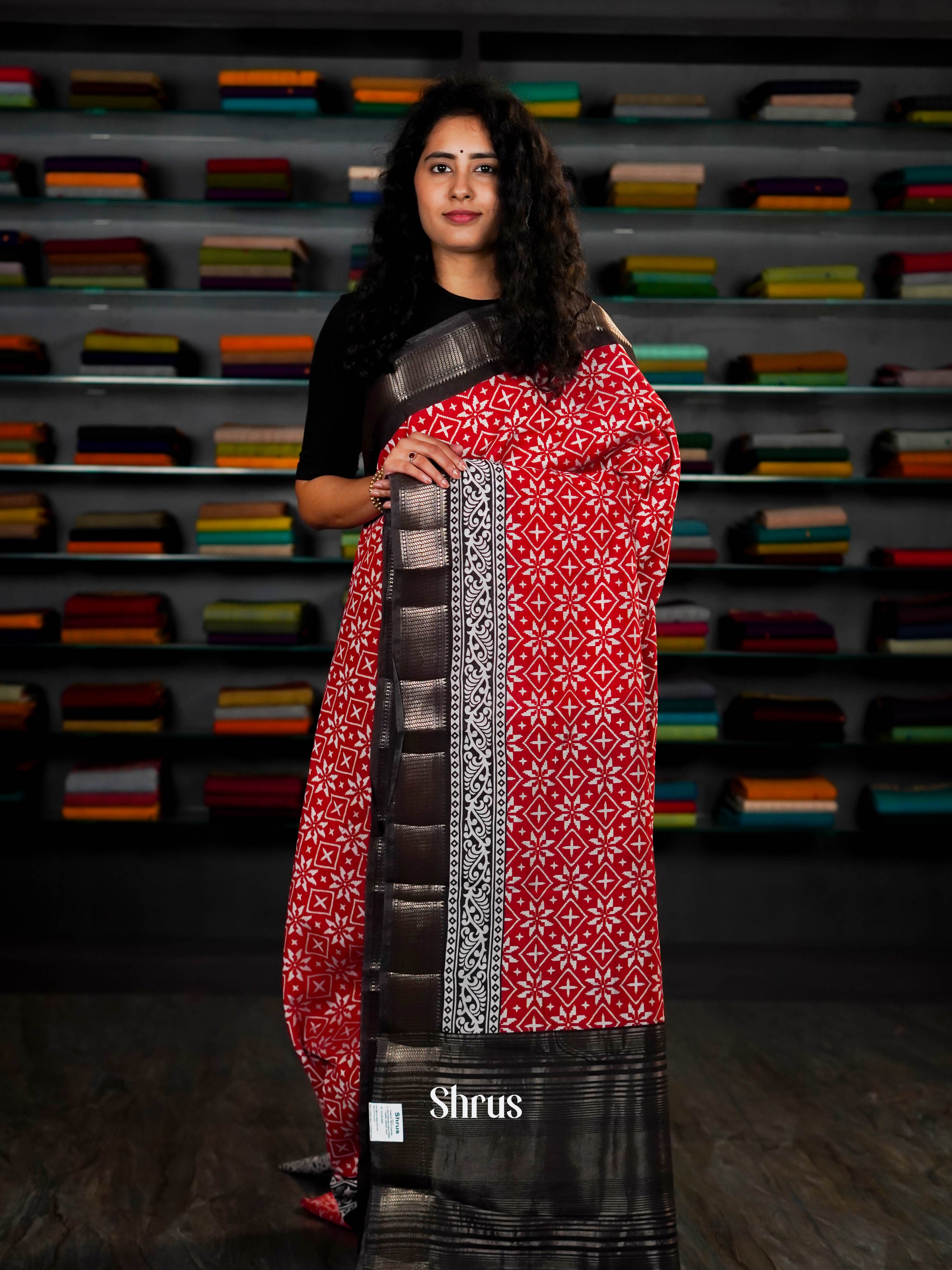 Red & Black - Art Modal Saree