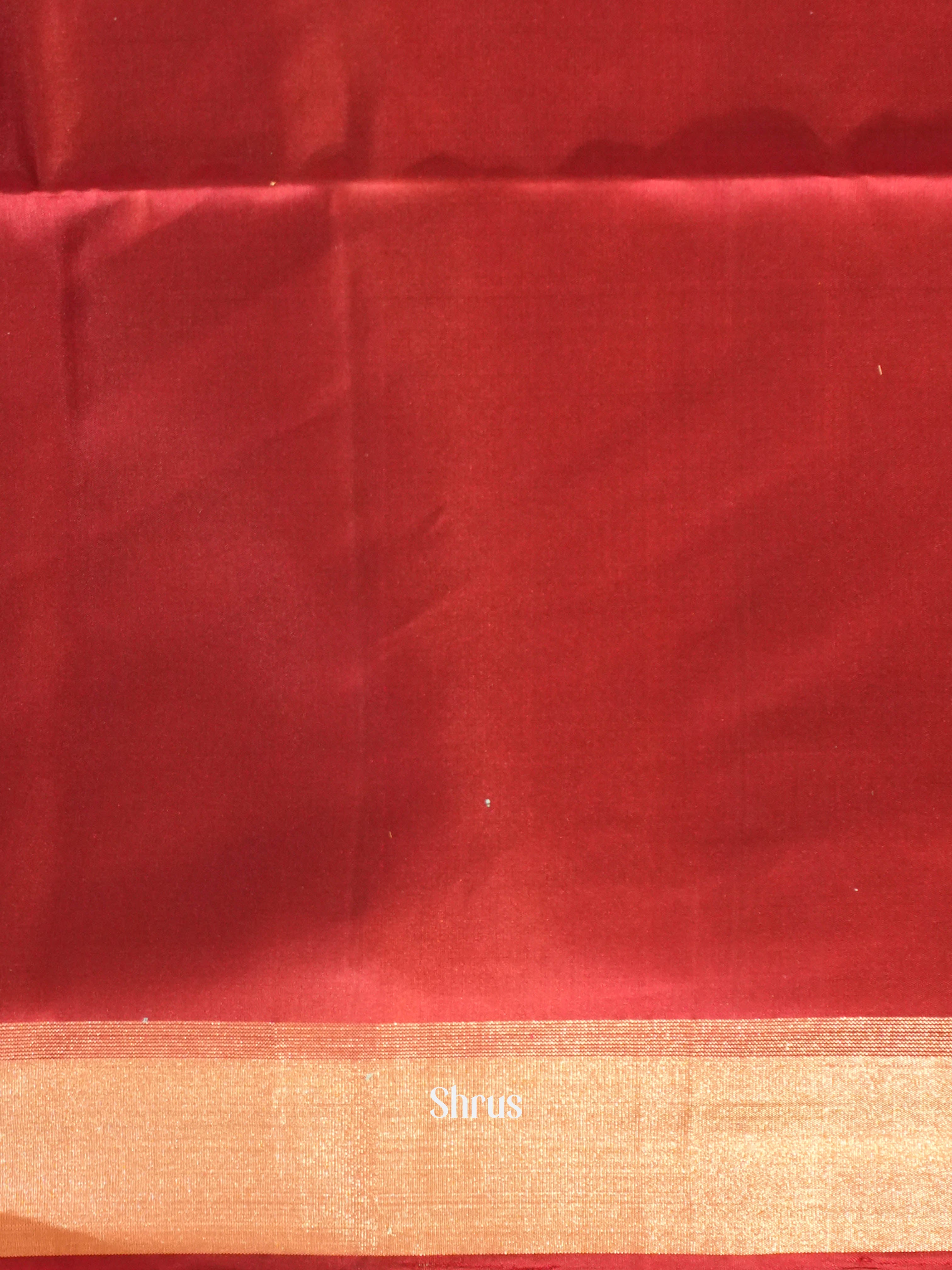 Mustard & Maroon - Soft Silk Saree