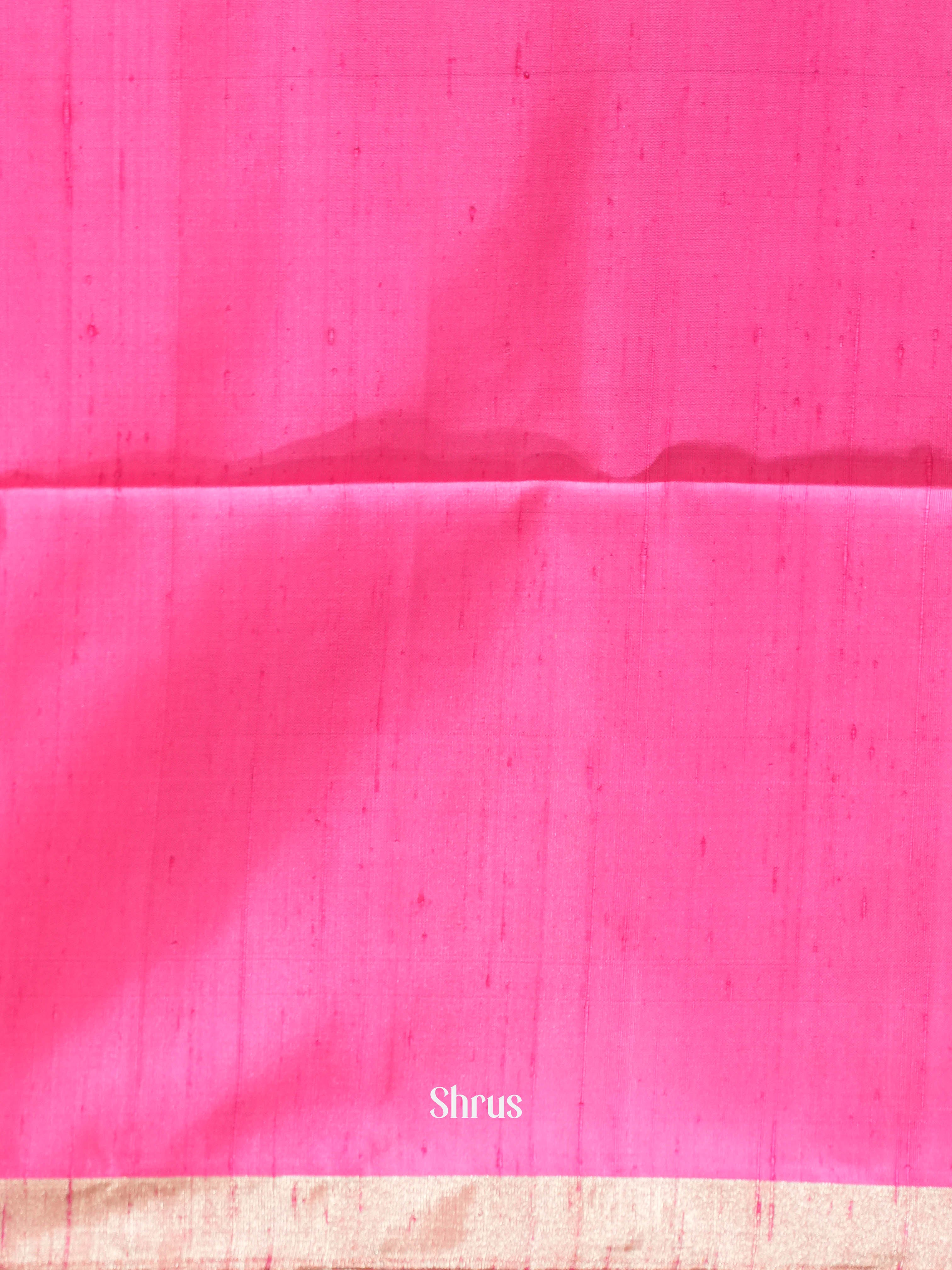 Grey & Pink  - Soft Silk Saree