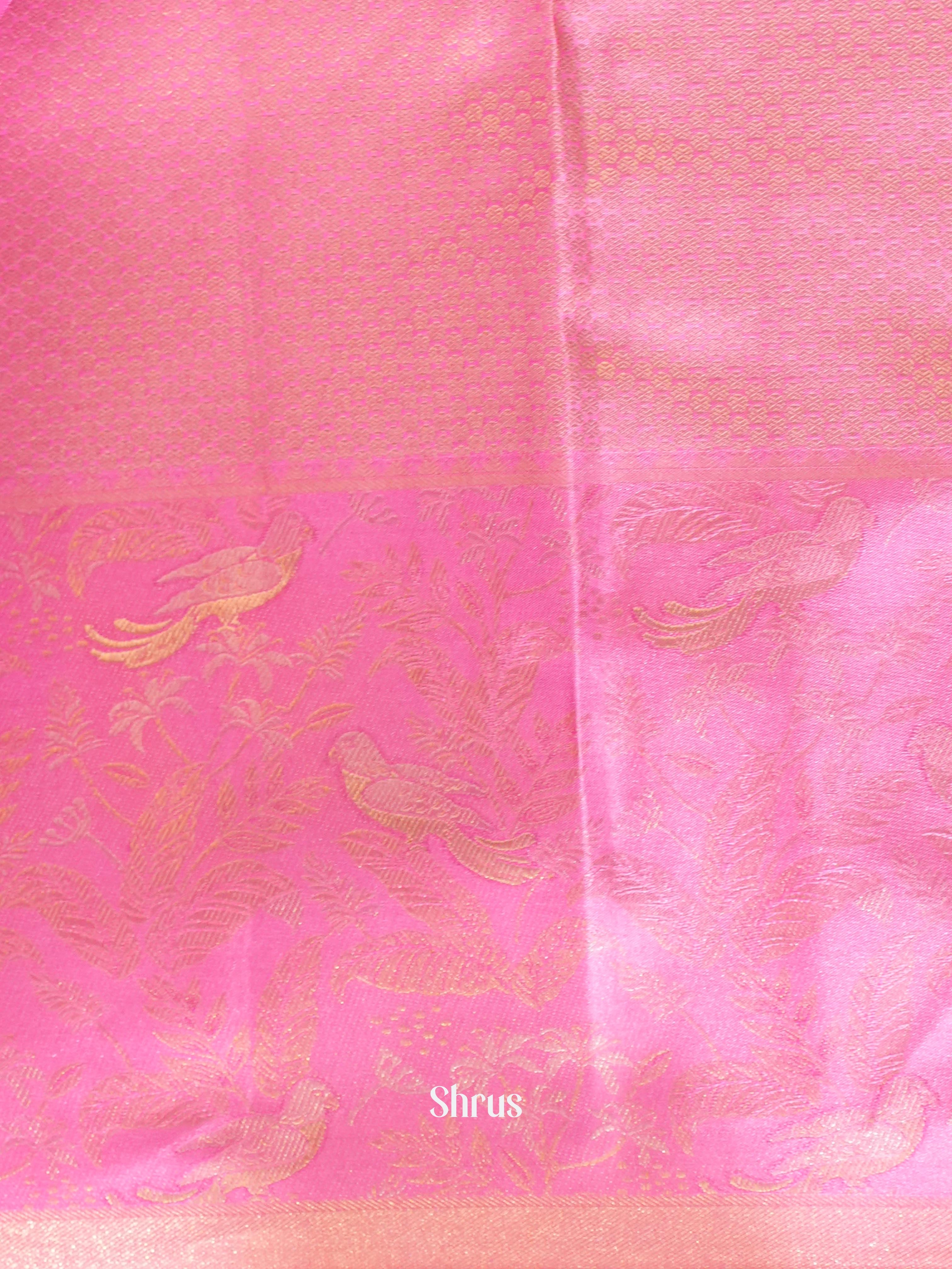 Pastel Green & Pink - Kanchipuram silk Saree