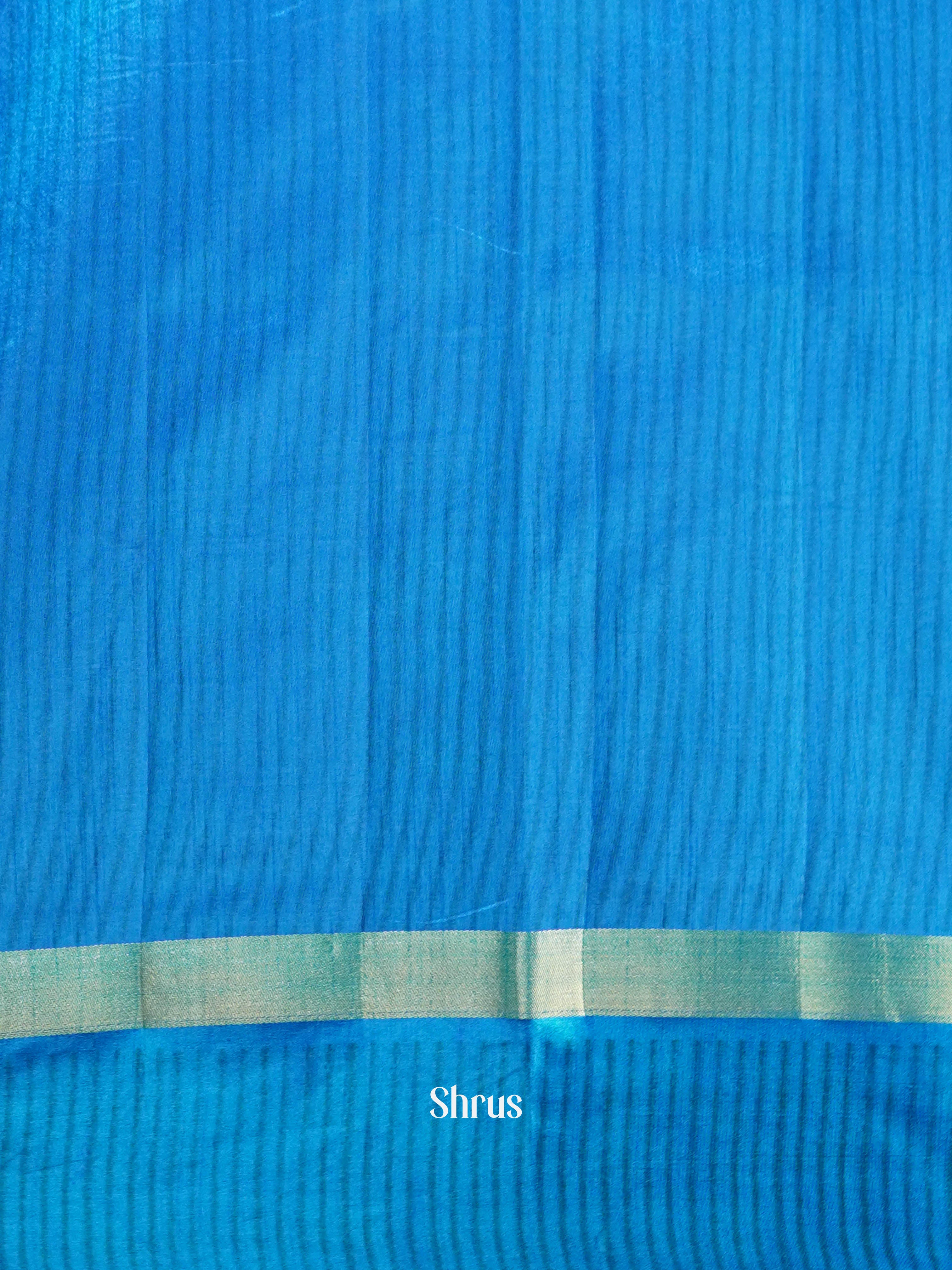 Purple & Blue - Semi Patola Saree