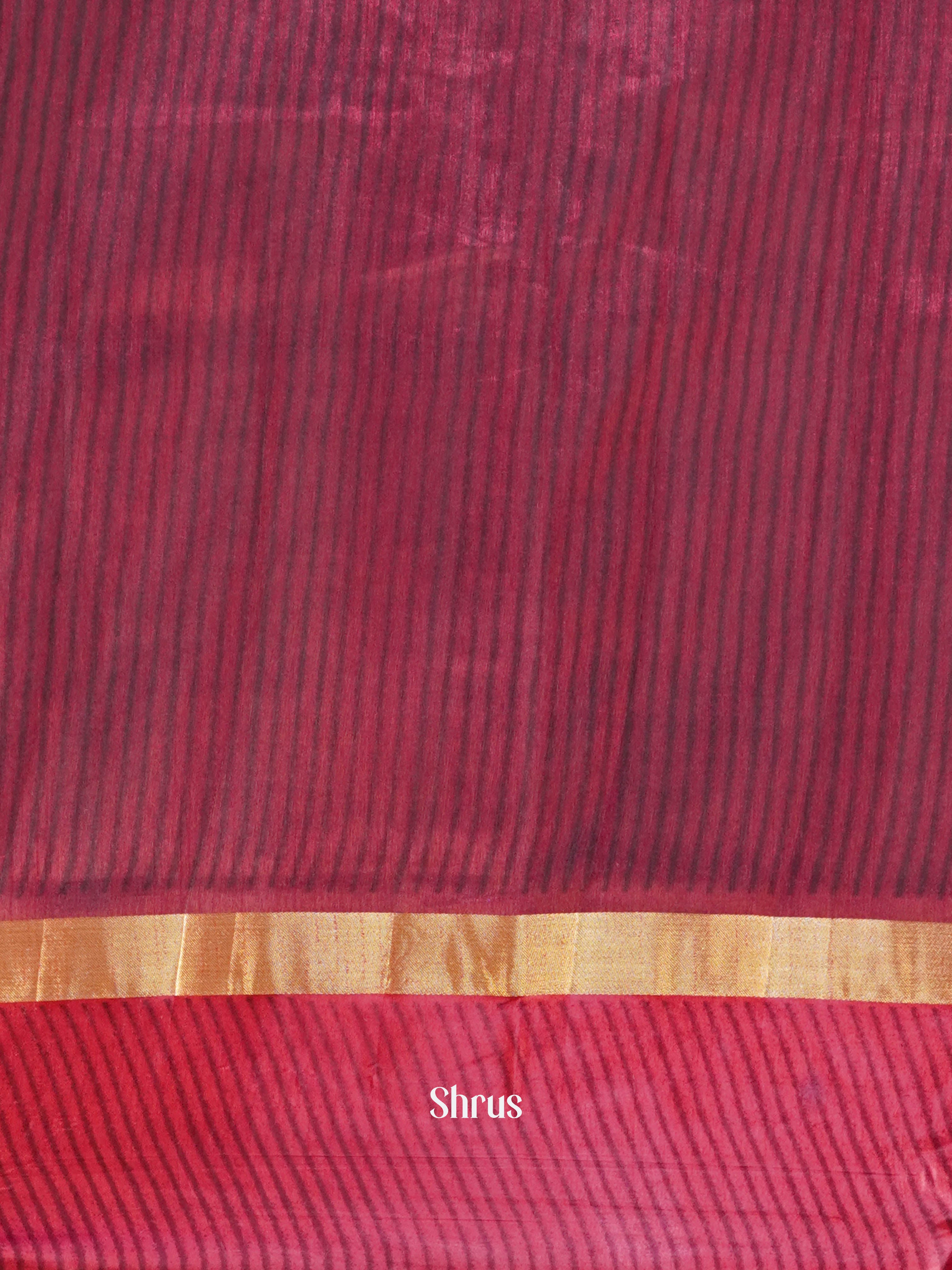 Black & Maroon   - Semi Patola Saree