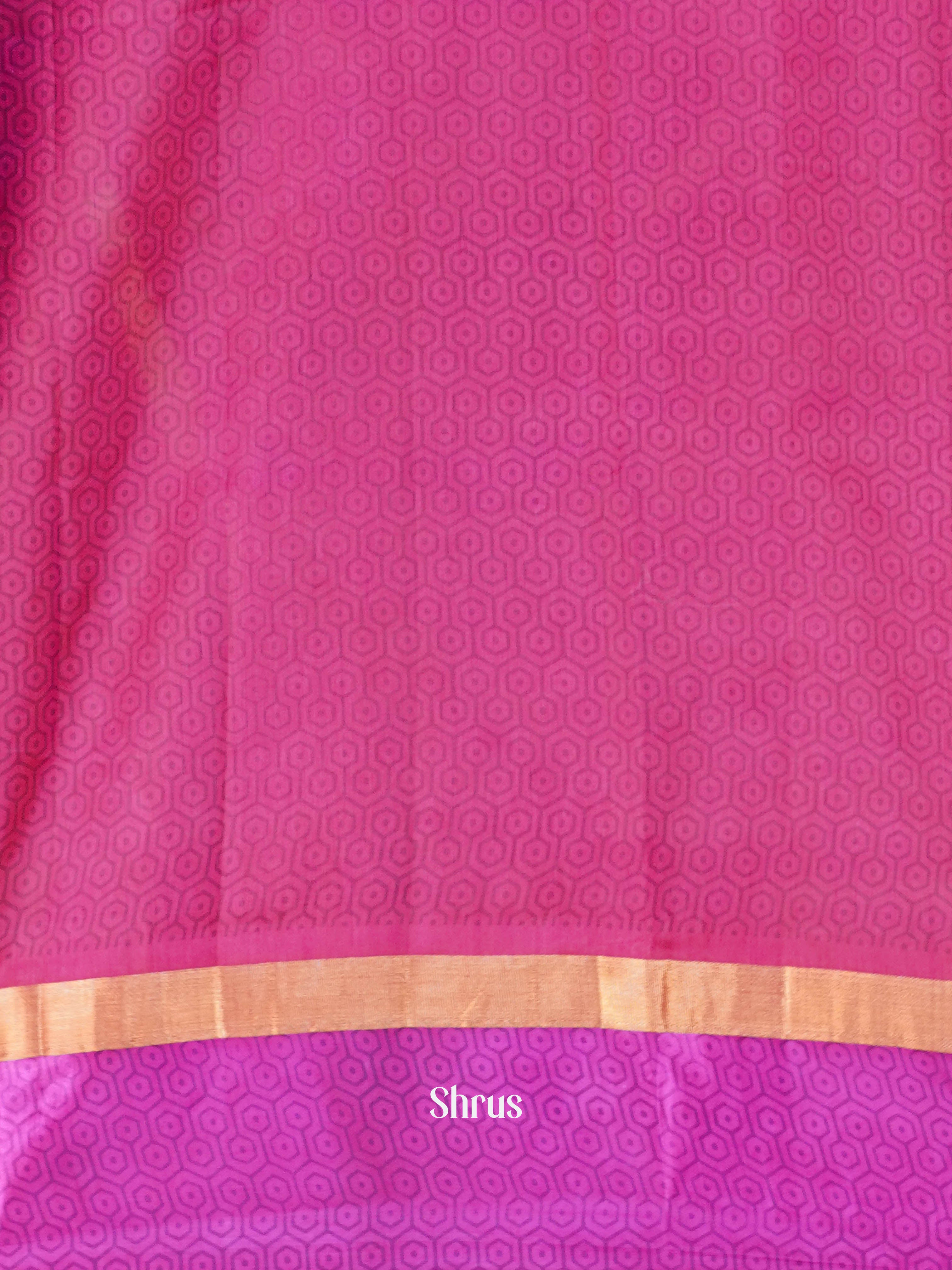 Purple & Pink  - Semi Patola Saree