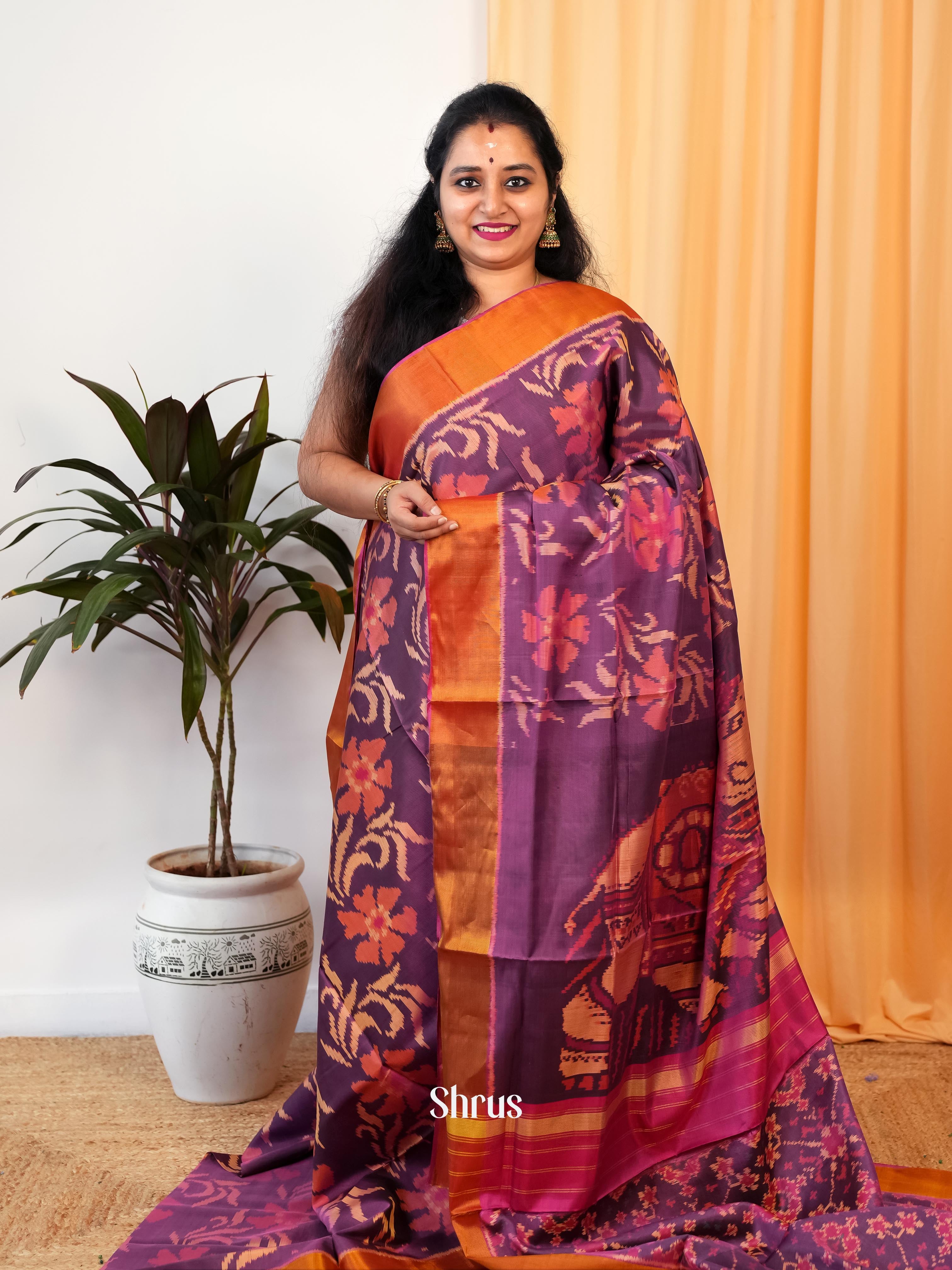 Purple & Pink  - Rajkot Patola Saree