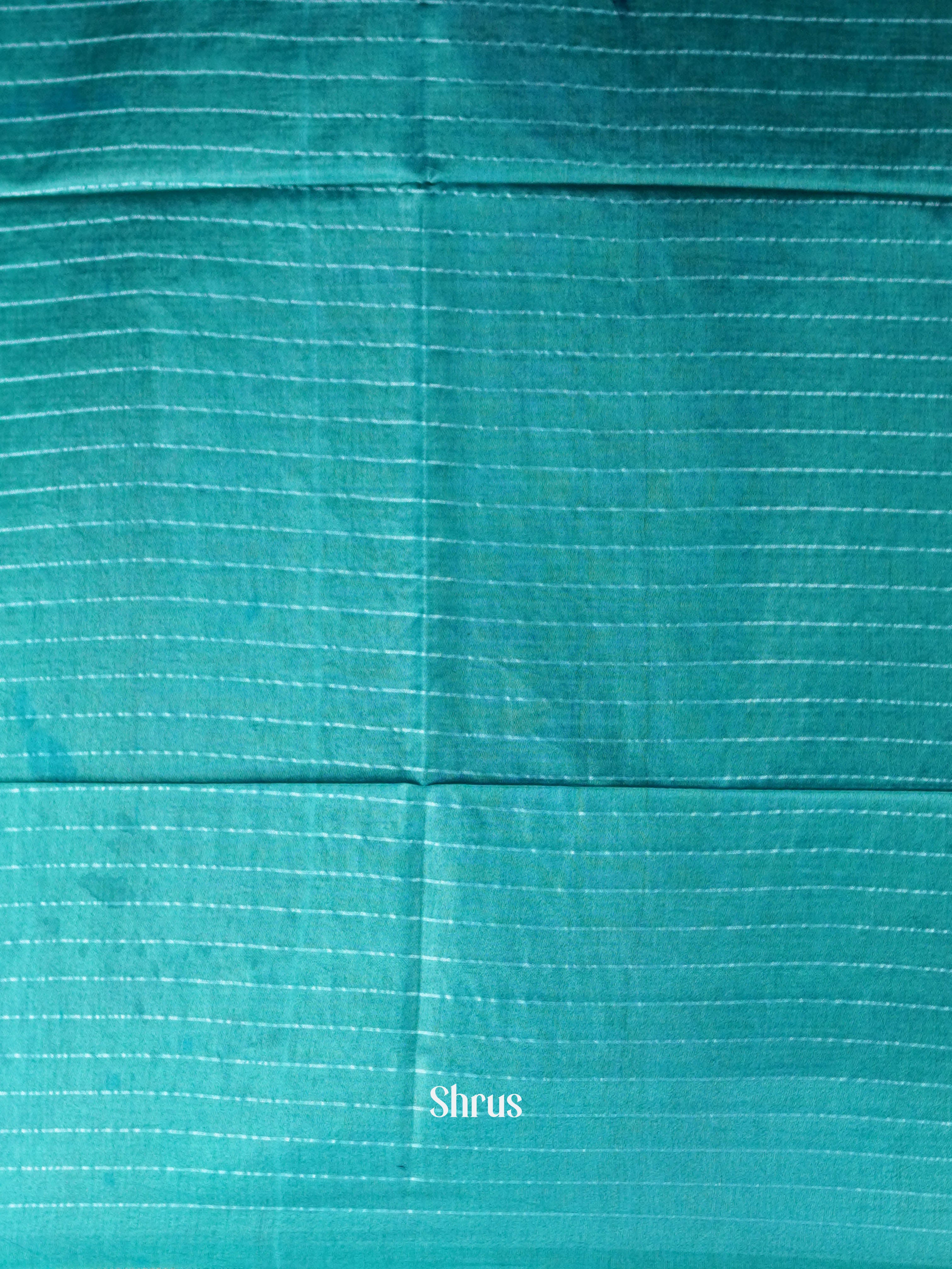 Teal & Purple  - Semi Tussar Saree