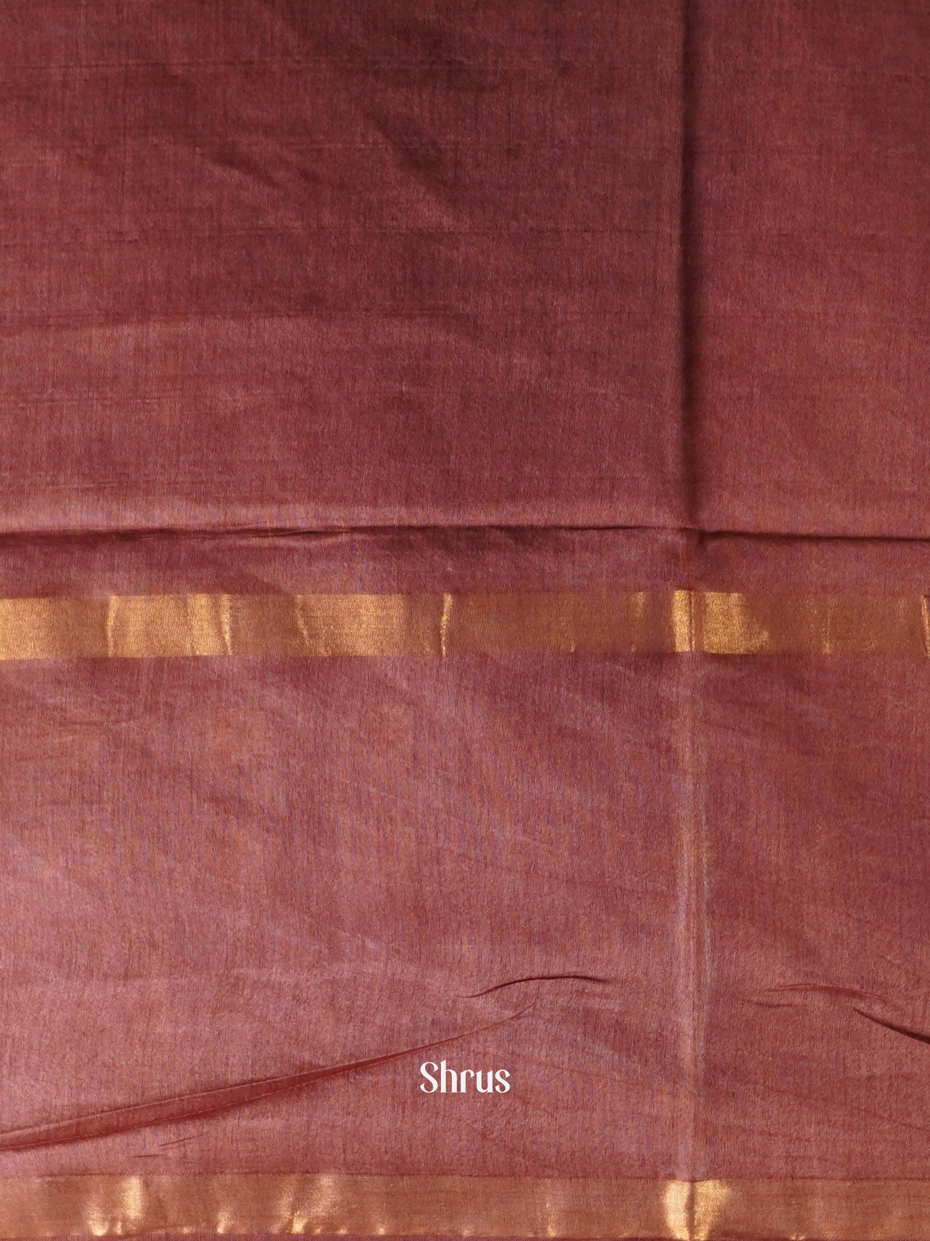 Teal & Brown  - Semi Tussar Saree