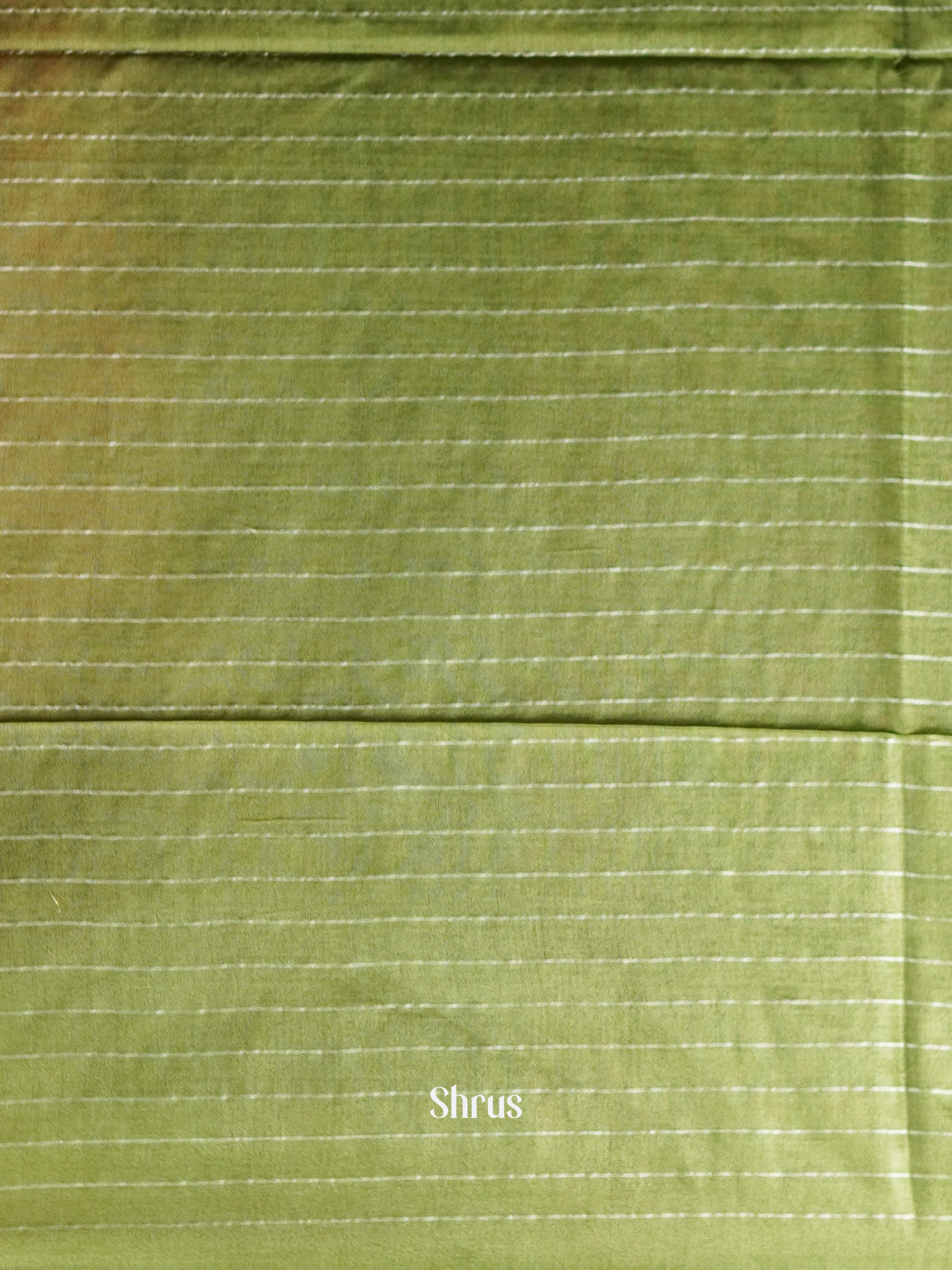 Green & Pink  - Semi Tussar Saree