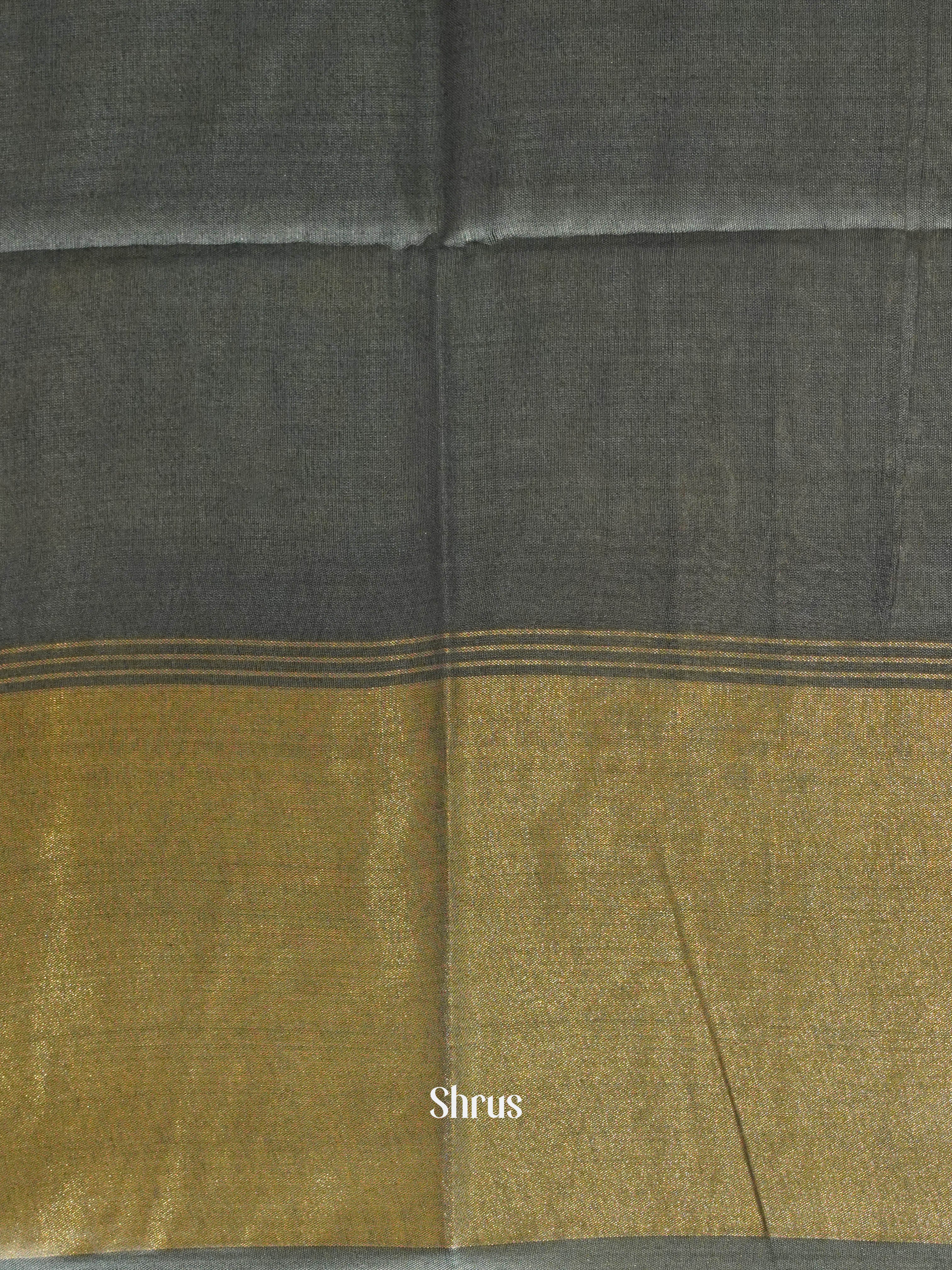 Teal & Grey - Semi Tussar Saree