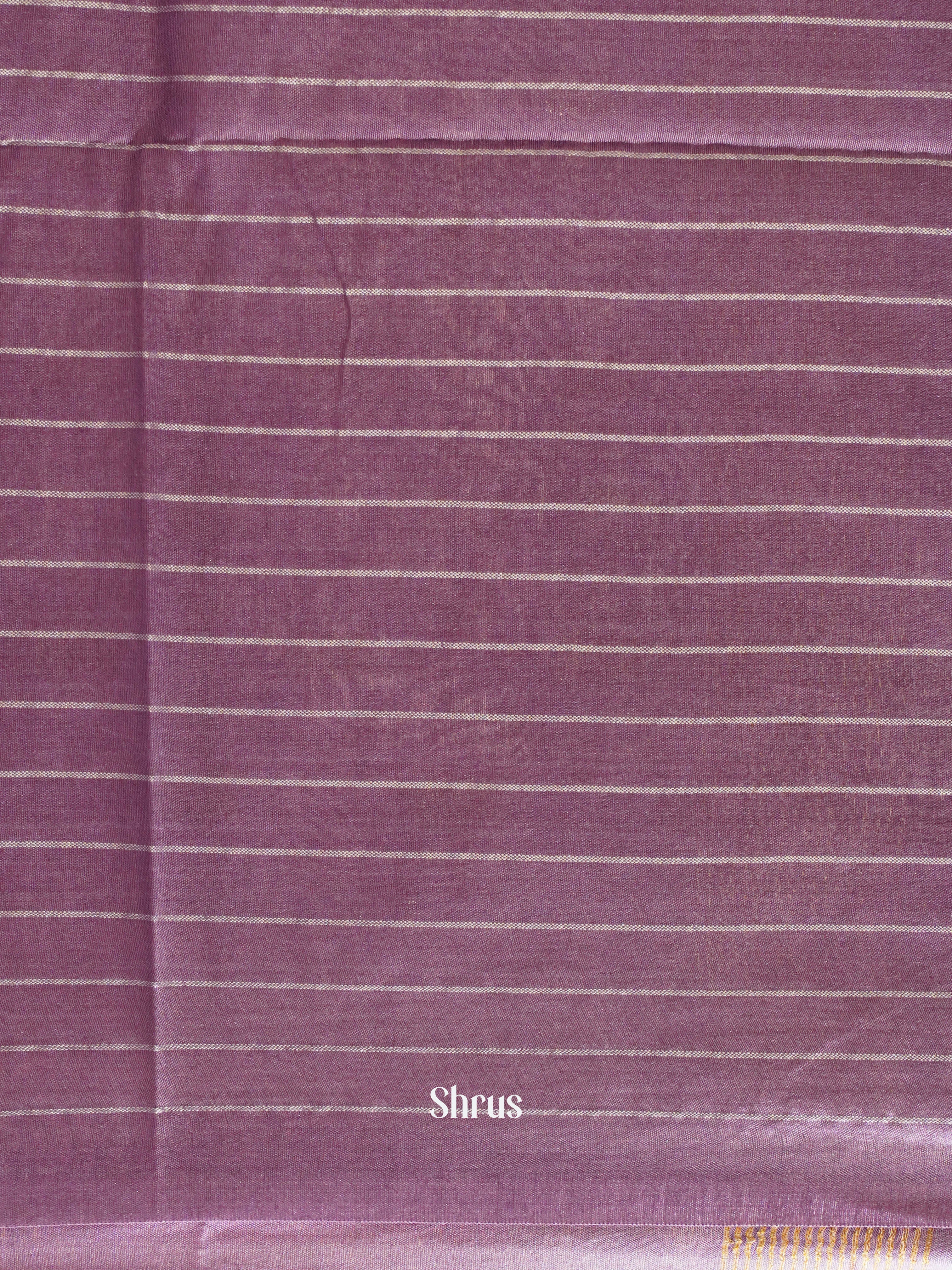 Brown & Purple - Semi Tussar Saree