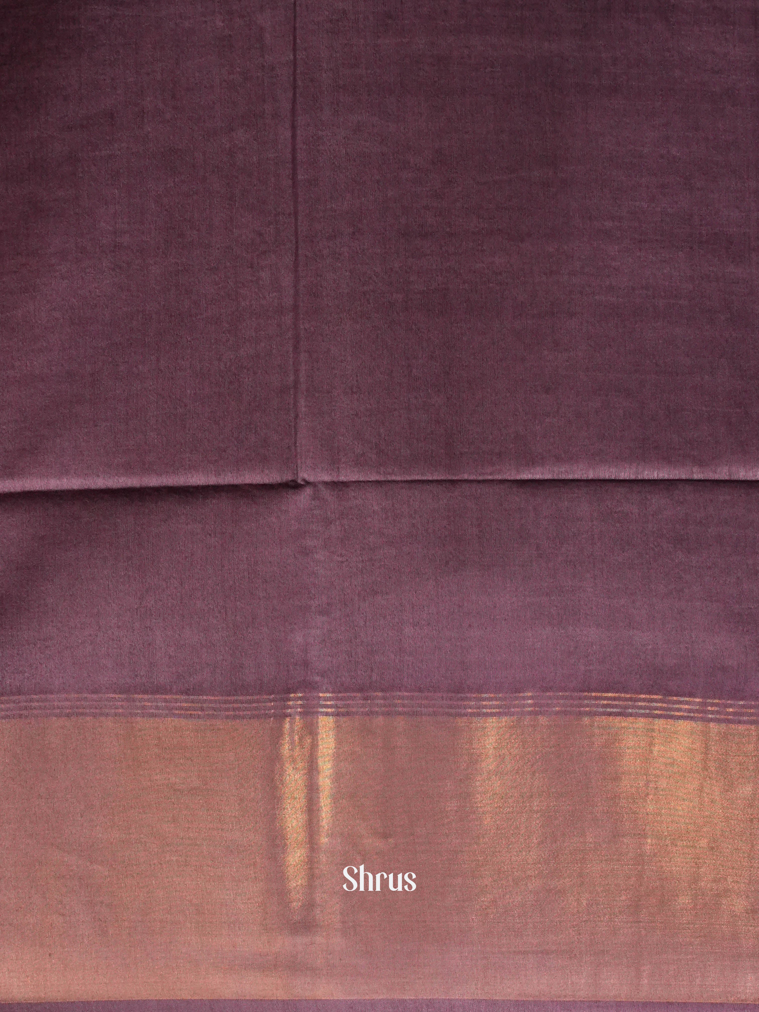 Brown & Purple  - Semi Tussar Saree