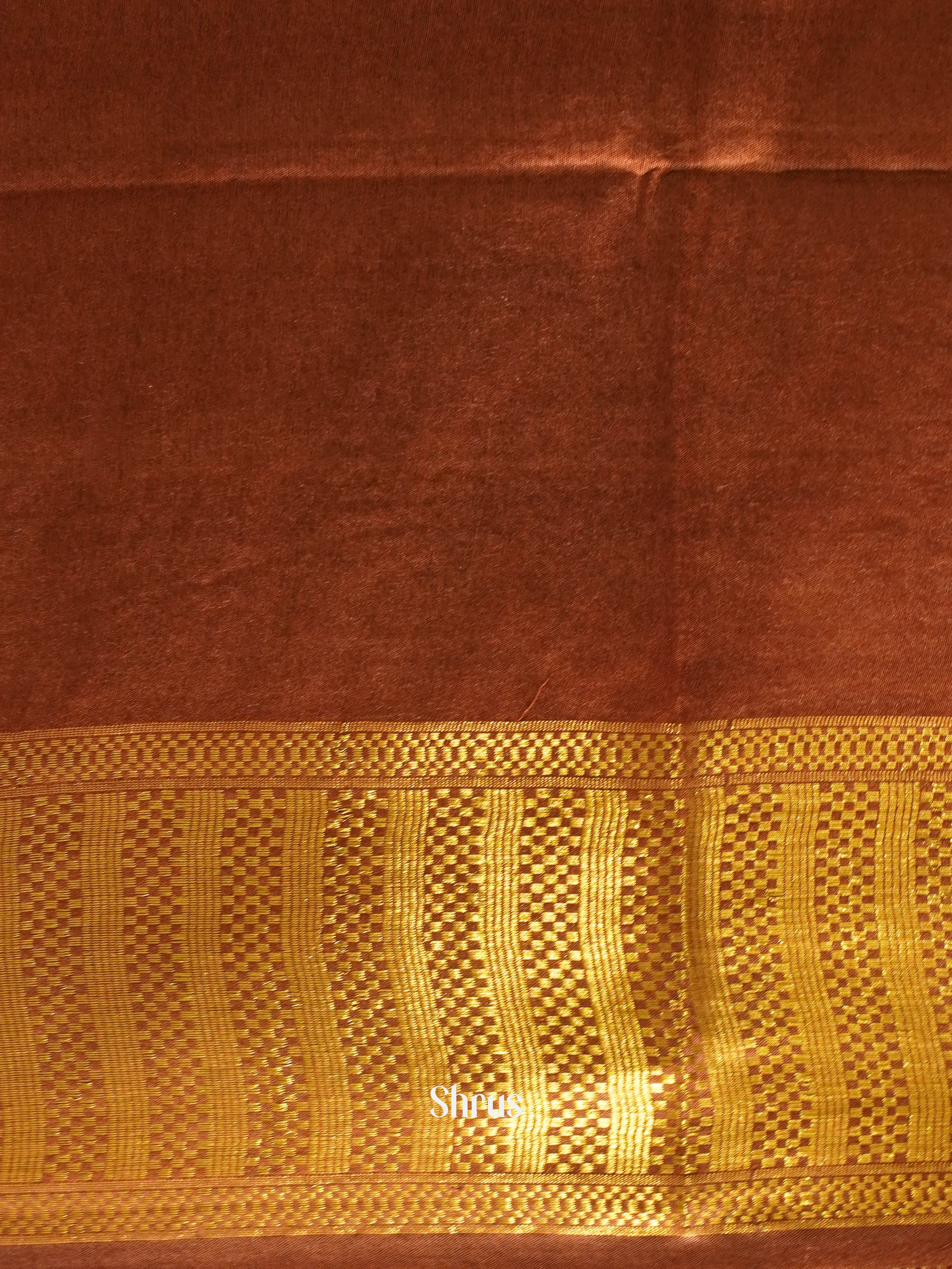 Teal & Maroon  - Semi Tussar Saree