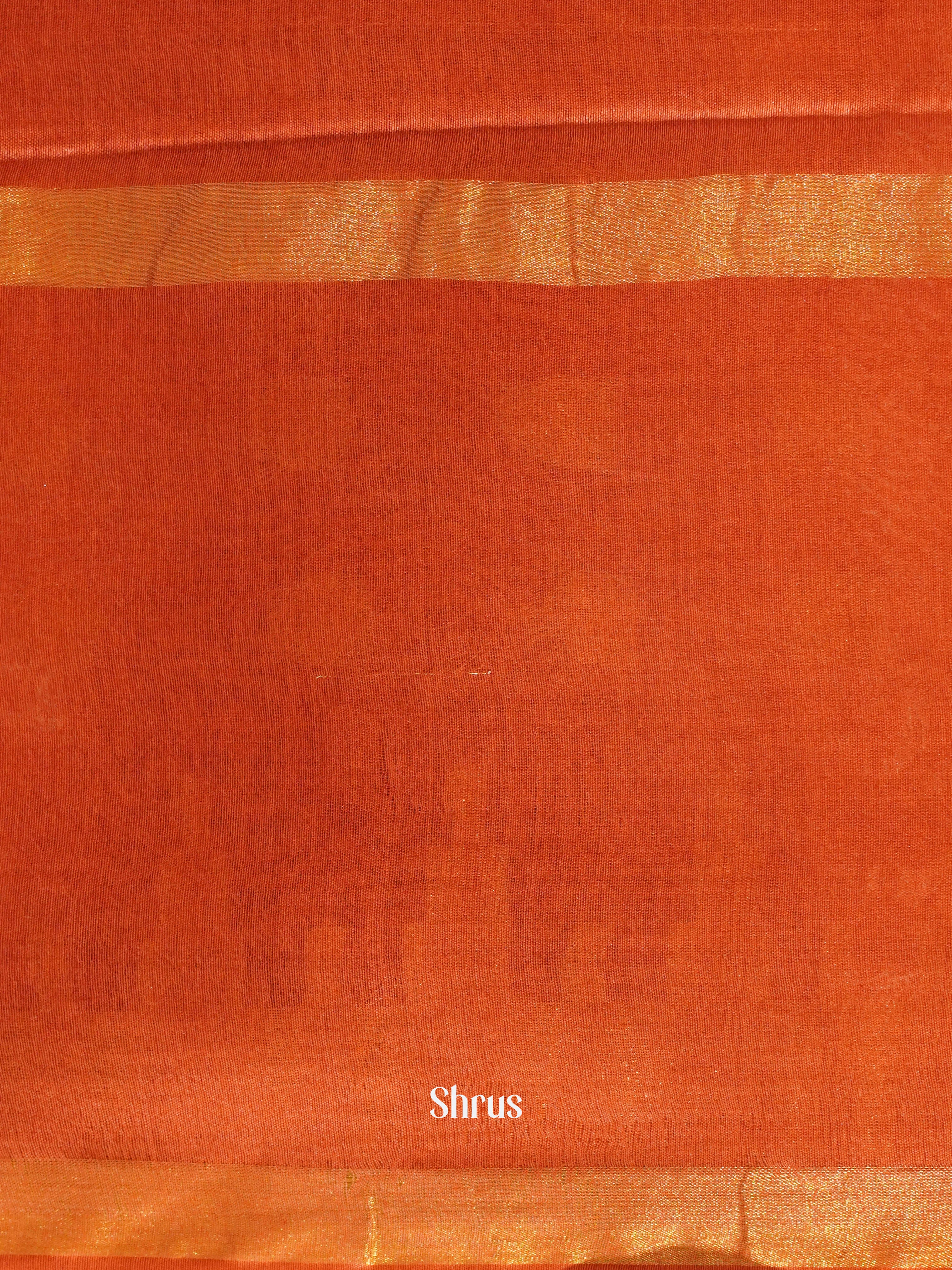 Indigo  & Red - Semi Tussar Saree