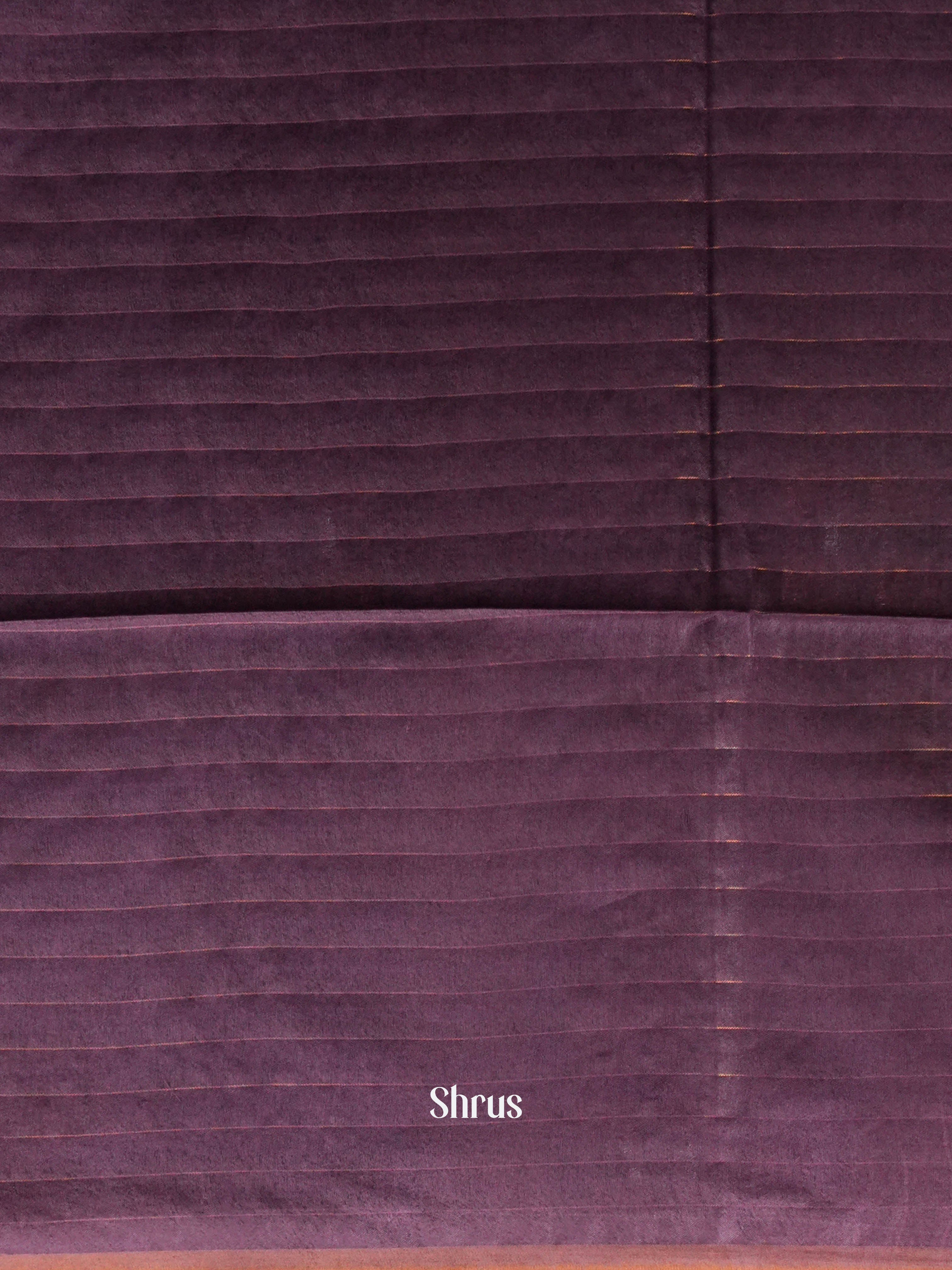 Brown & Purple  - Semi Tussar Saree