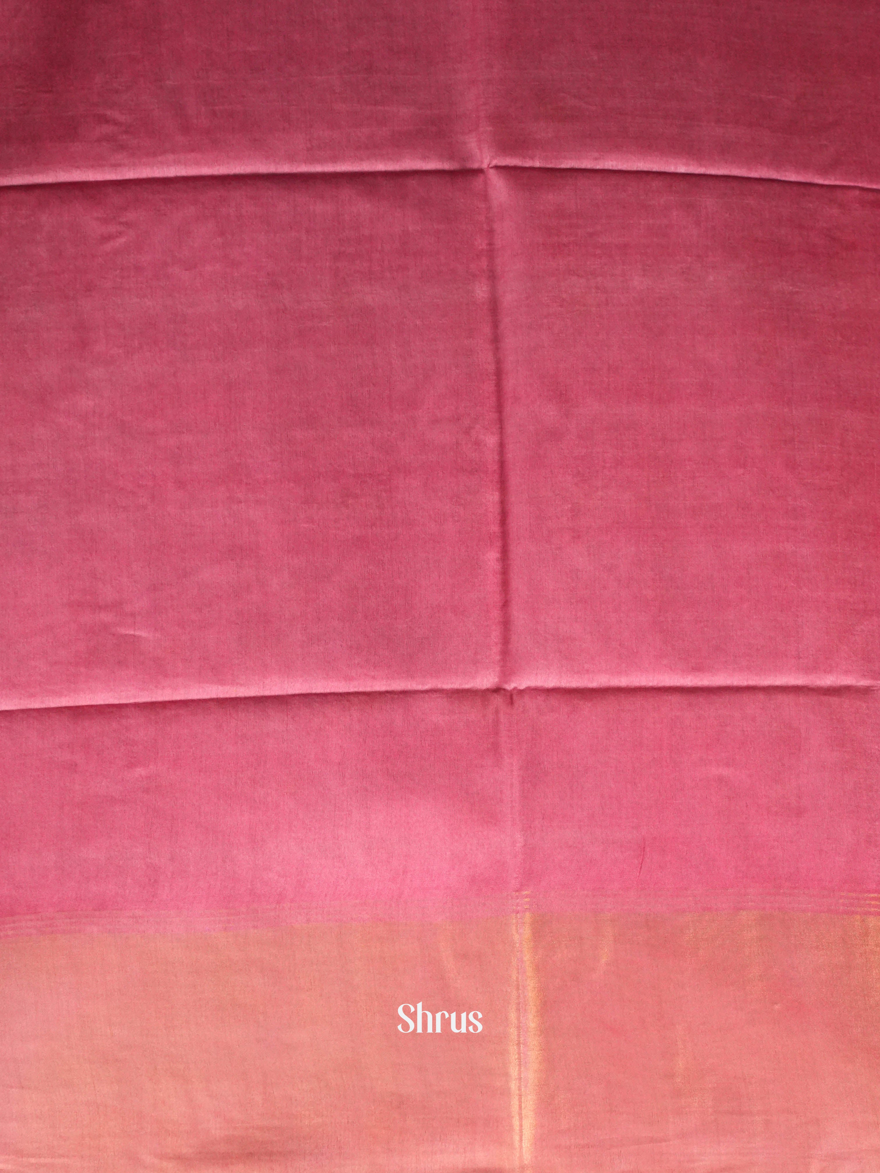 Grey & Pink - Semi Tussar Saree