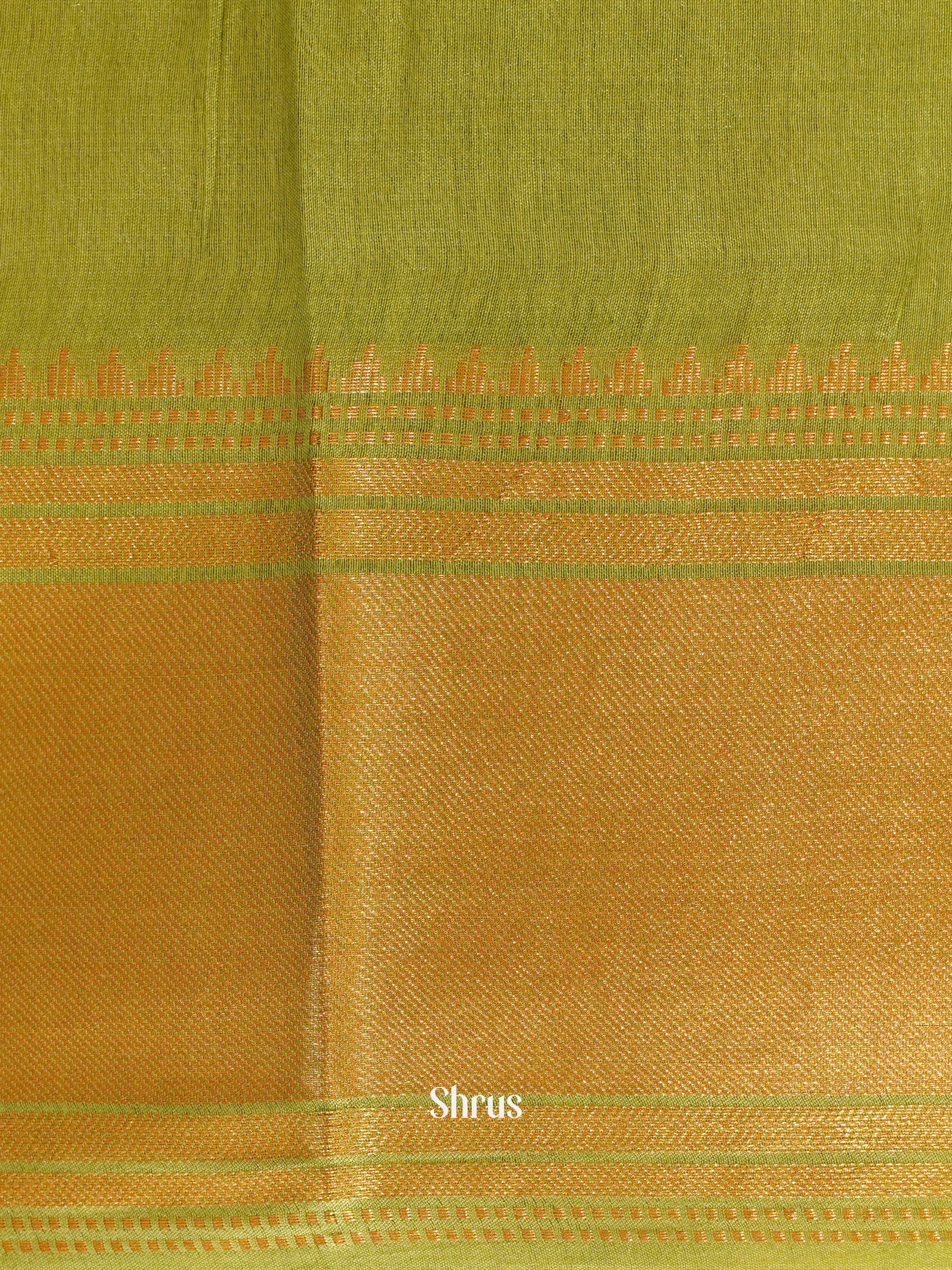 Pink  & Green - Semi Tussar Saree