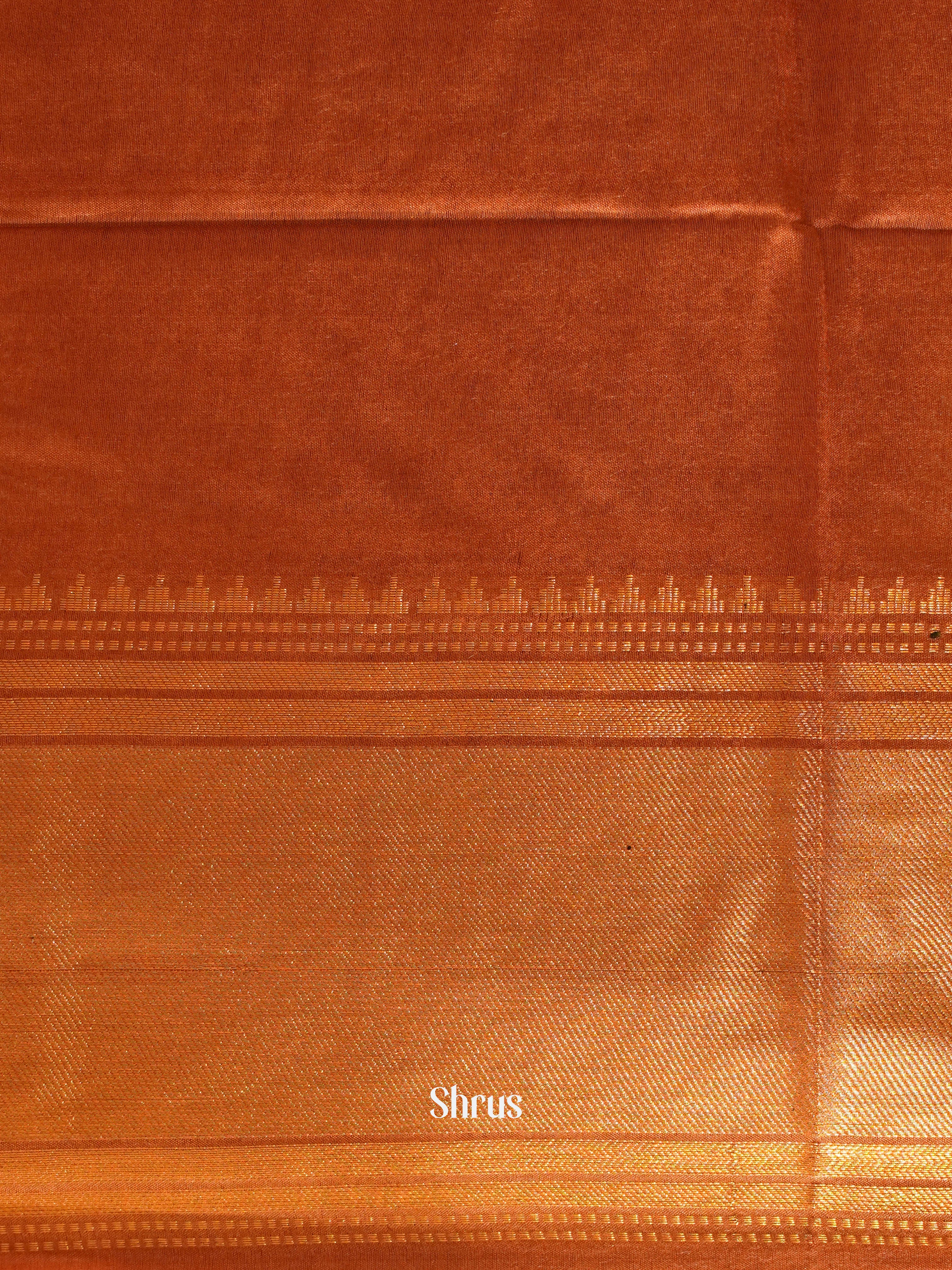 Teal & Orange - Semi Tussar Saree