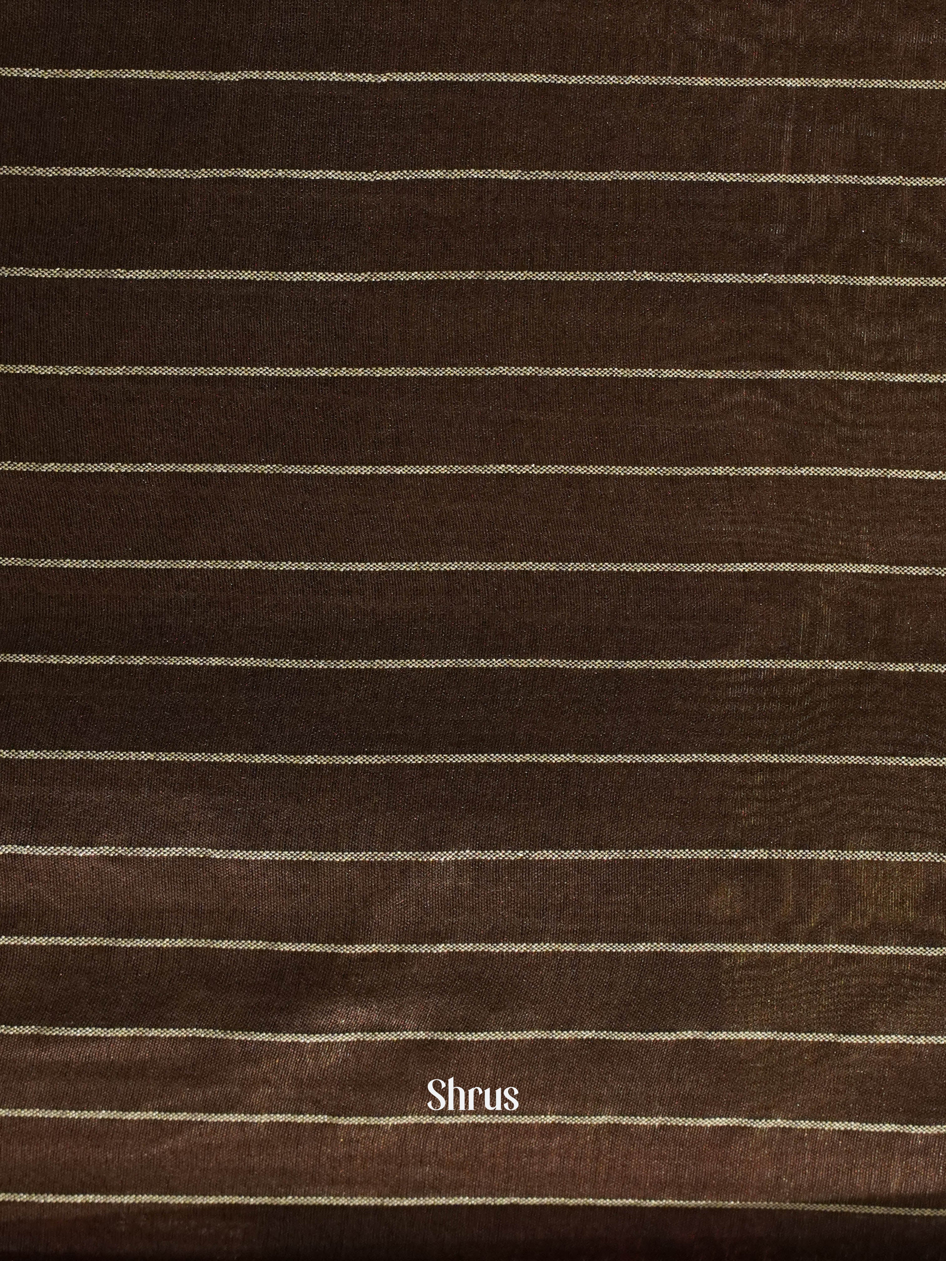 Beige & Brown- Semi Tussar Saree