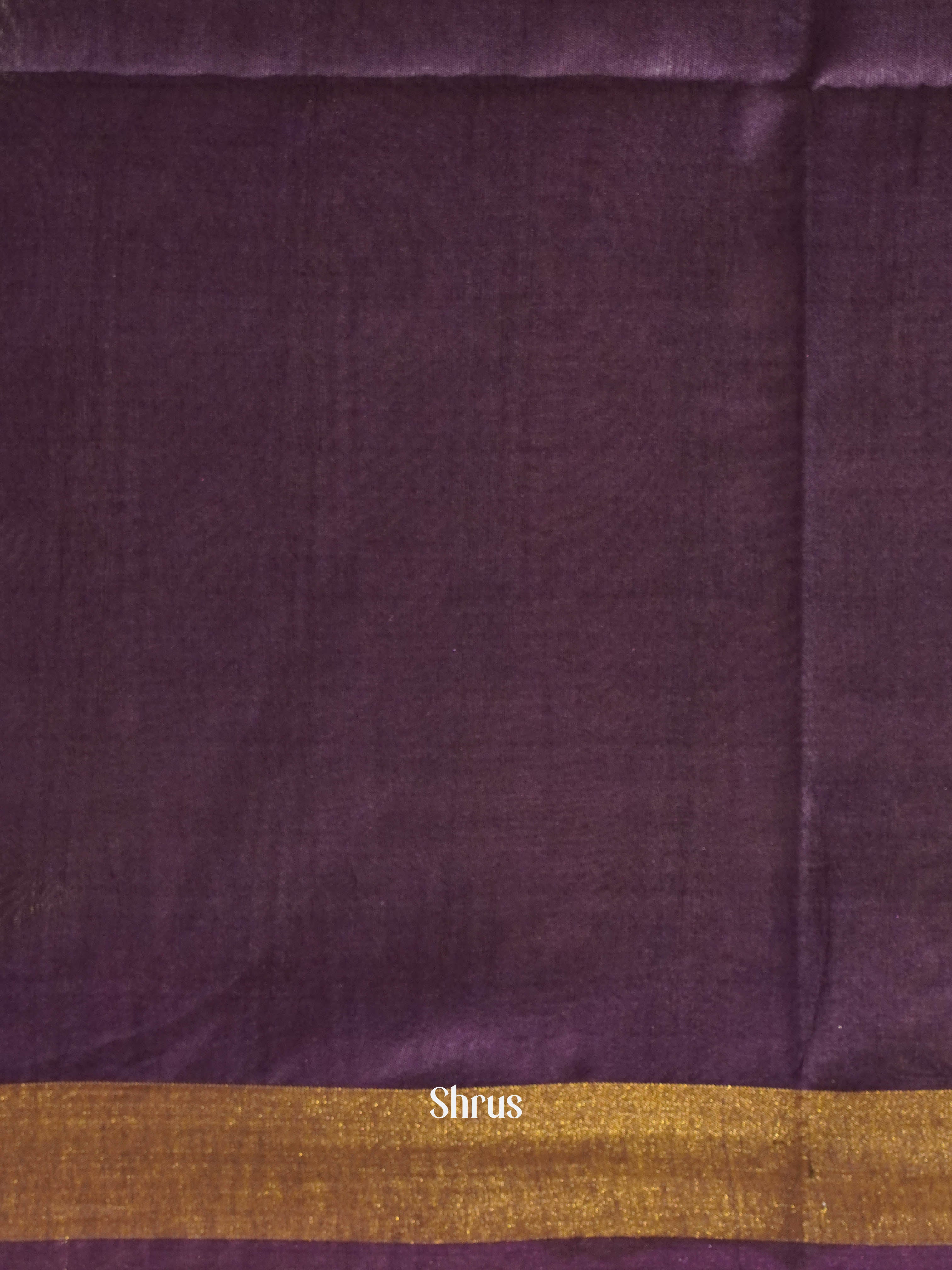 Brown &  Violet - Semi Tussar Saree