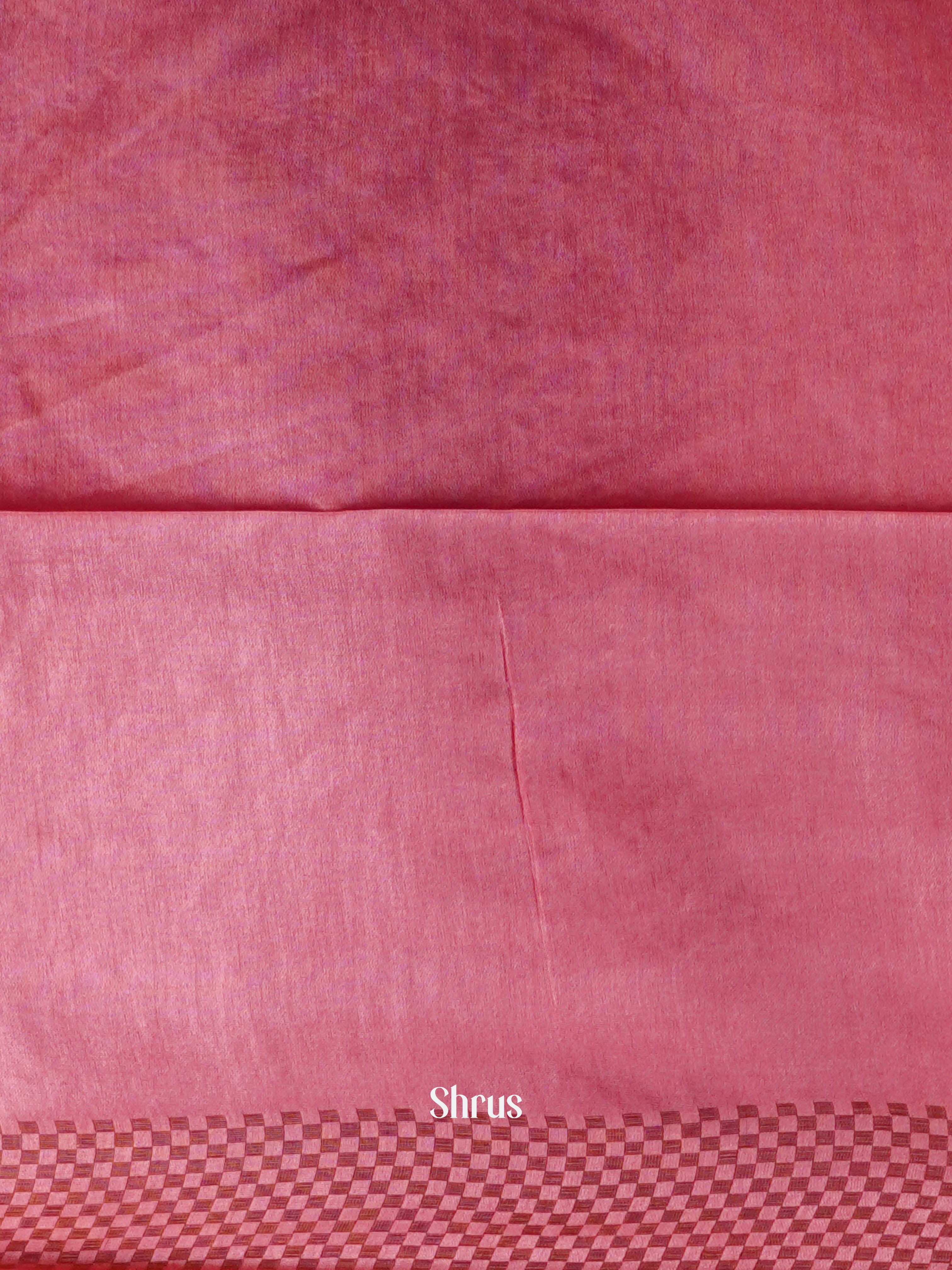 Grey & Pink  - Semi Tussar Saree