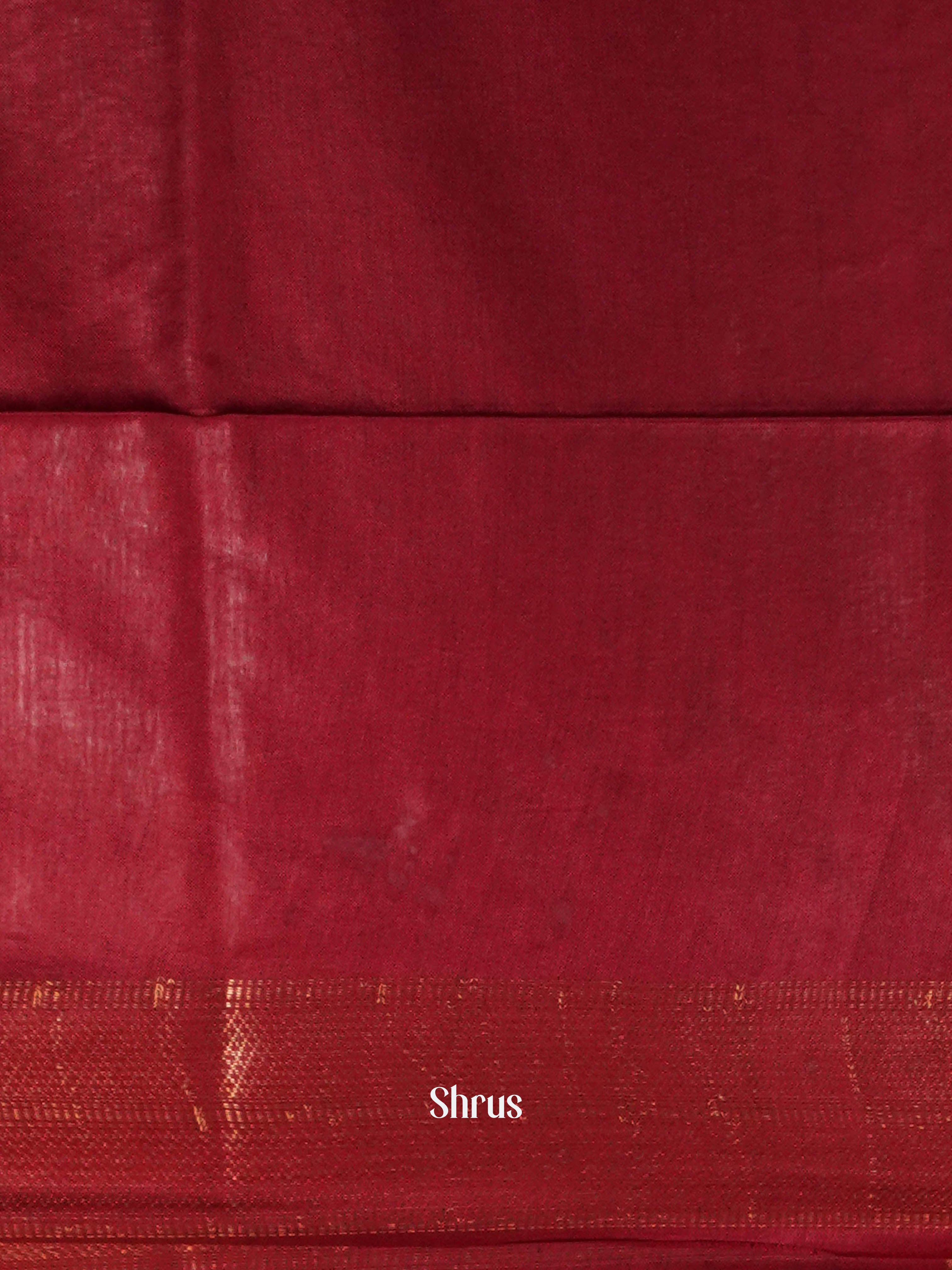 Red - Semi Tussar Saree