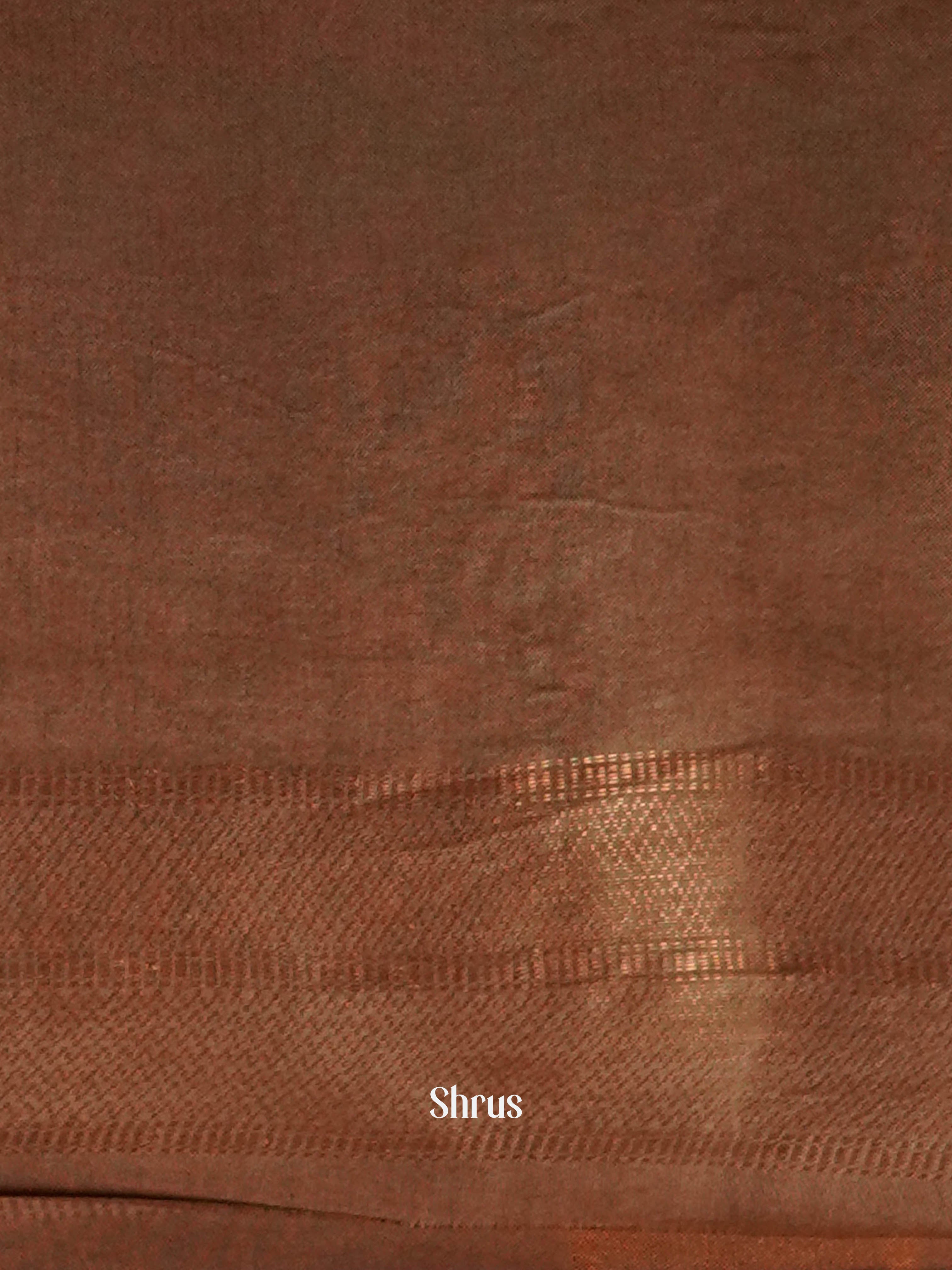 Brown(Single Tone) - Semi Tussar Saree