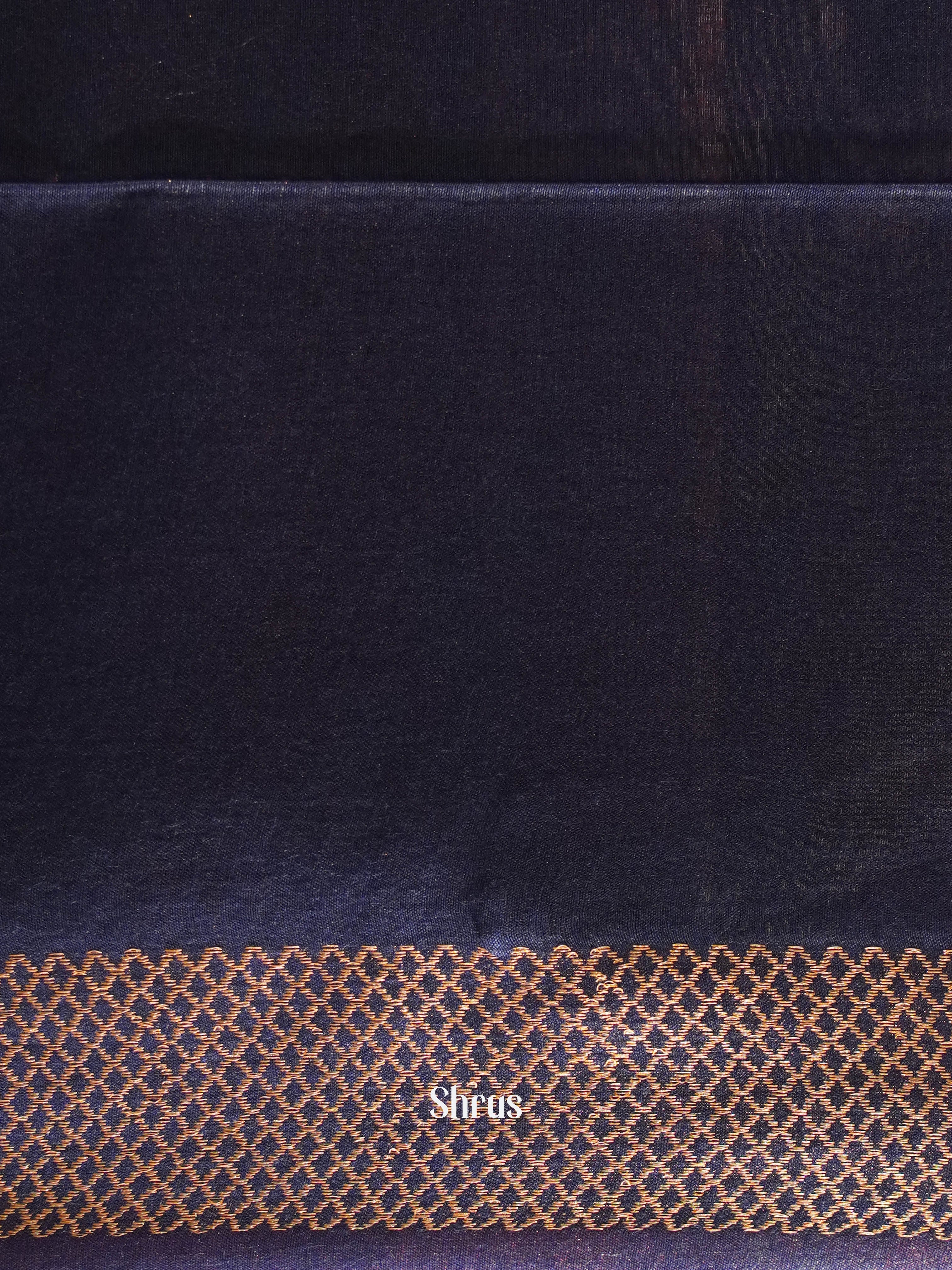 Blue(single Tone) - Semi Tussar Saree