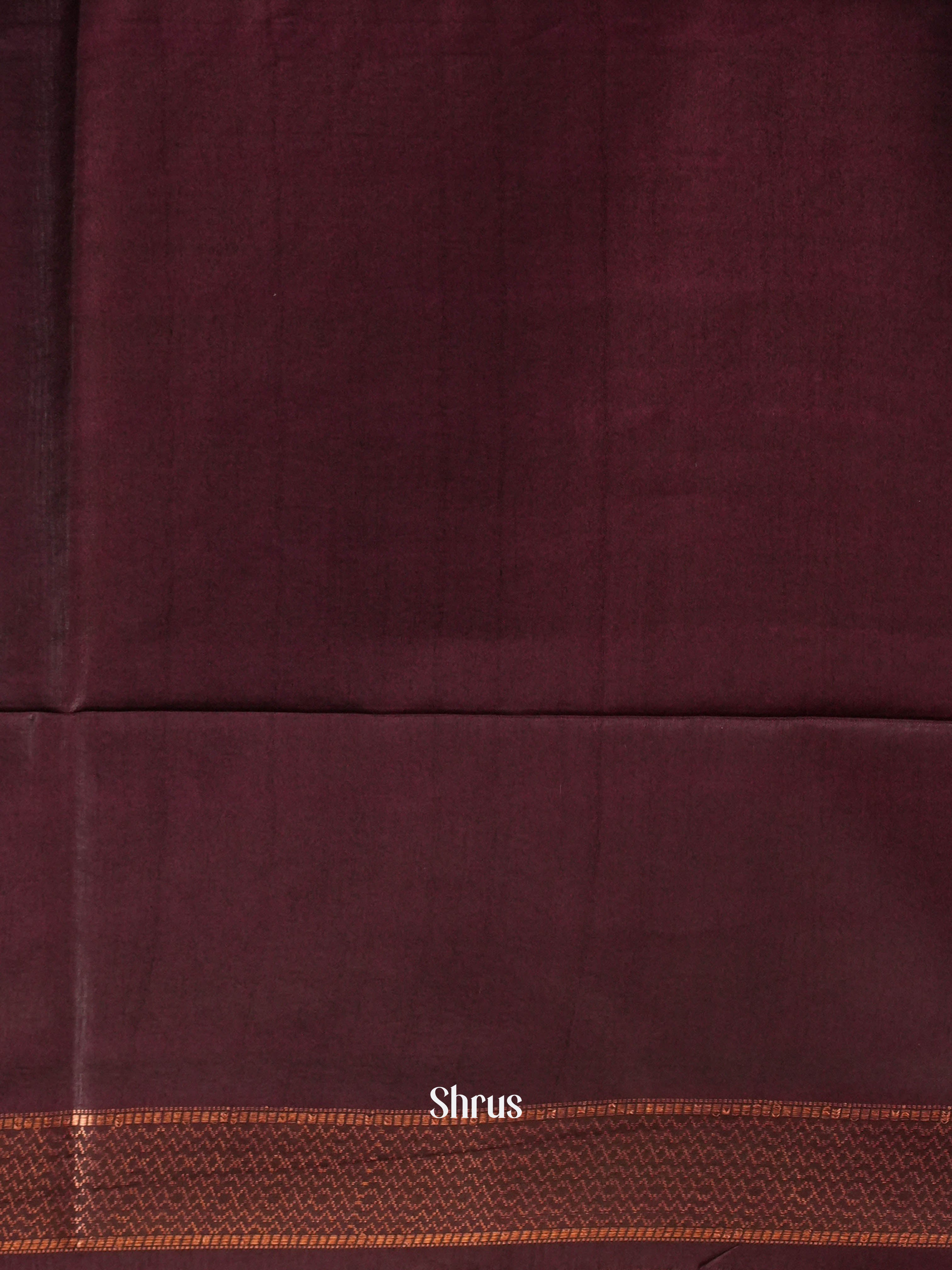 Dark Maroon - Semi Tussar Saree