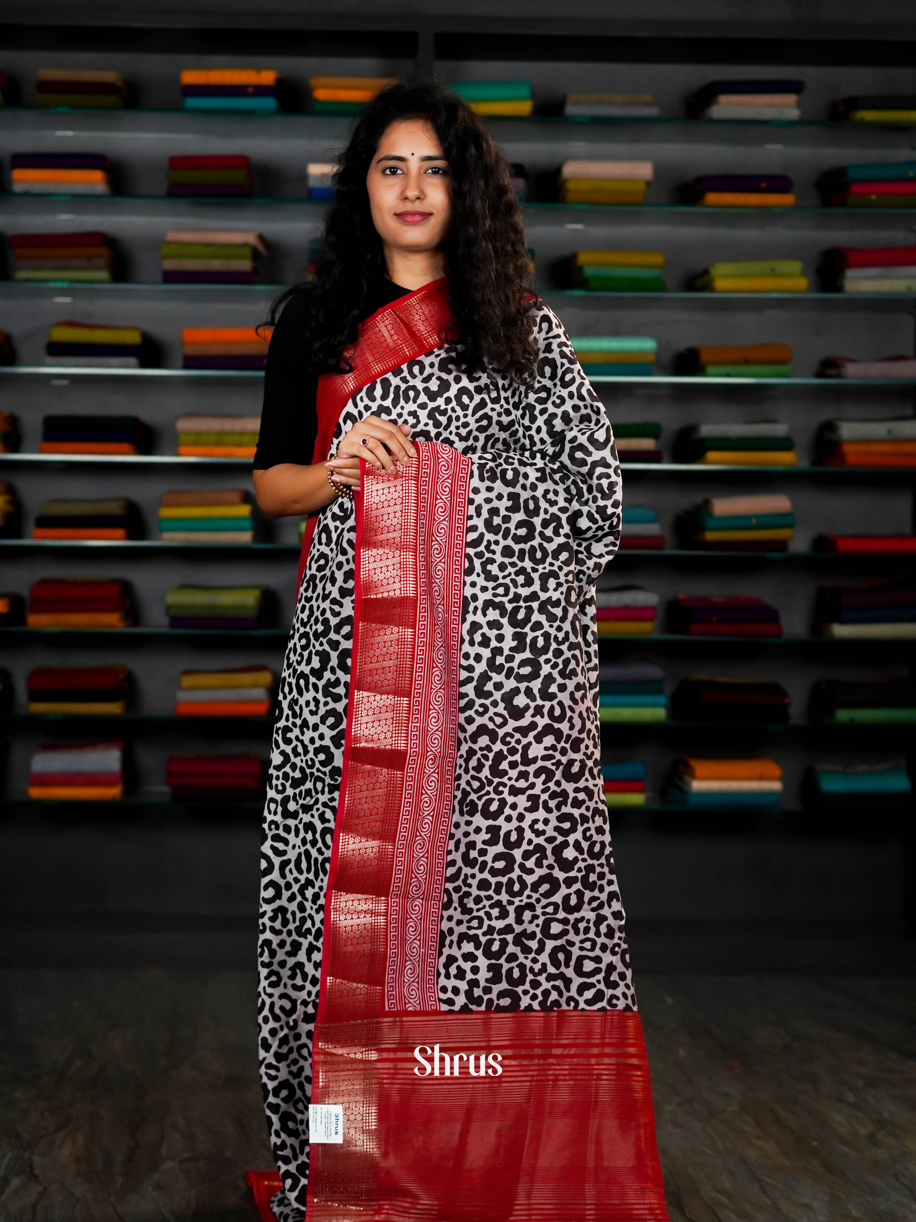 Black & Red  - Art Modal Saree