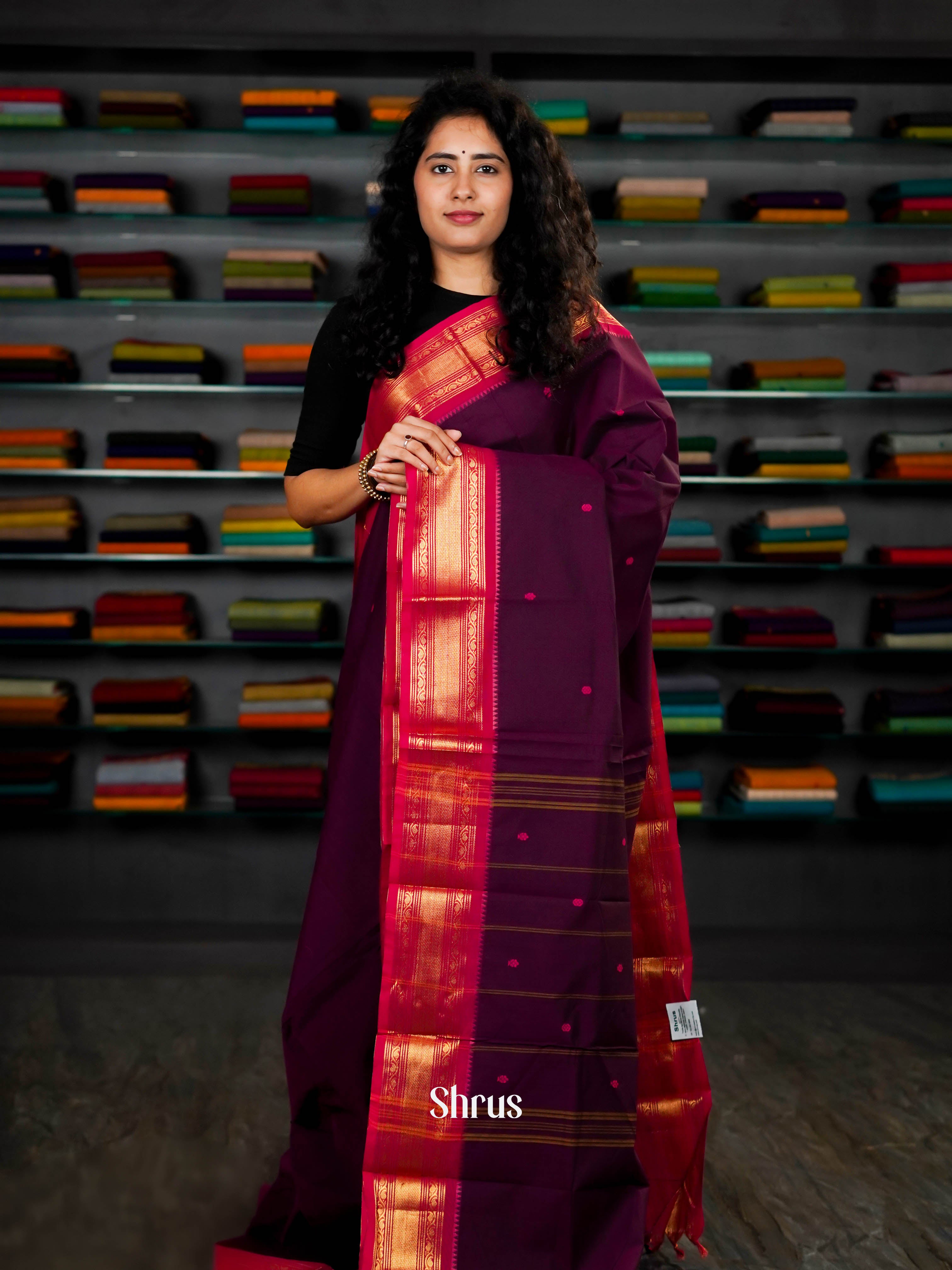 Violet & Pink  - Chettinad Cotton