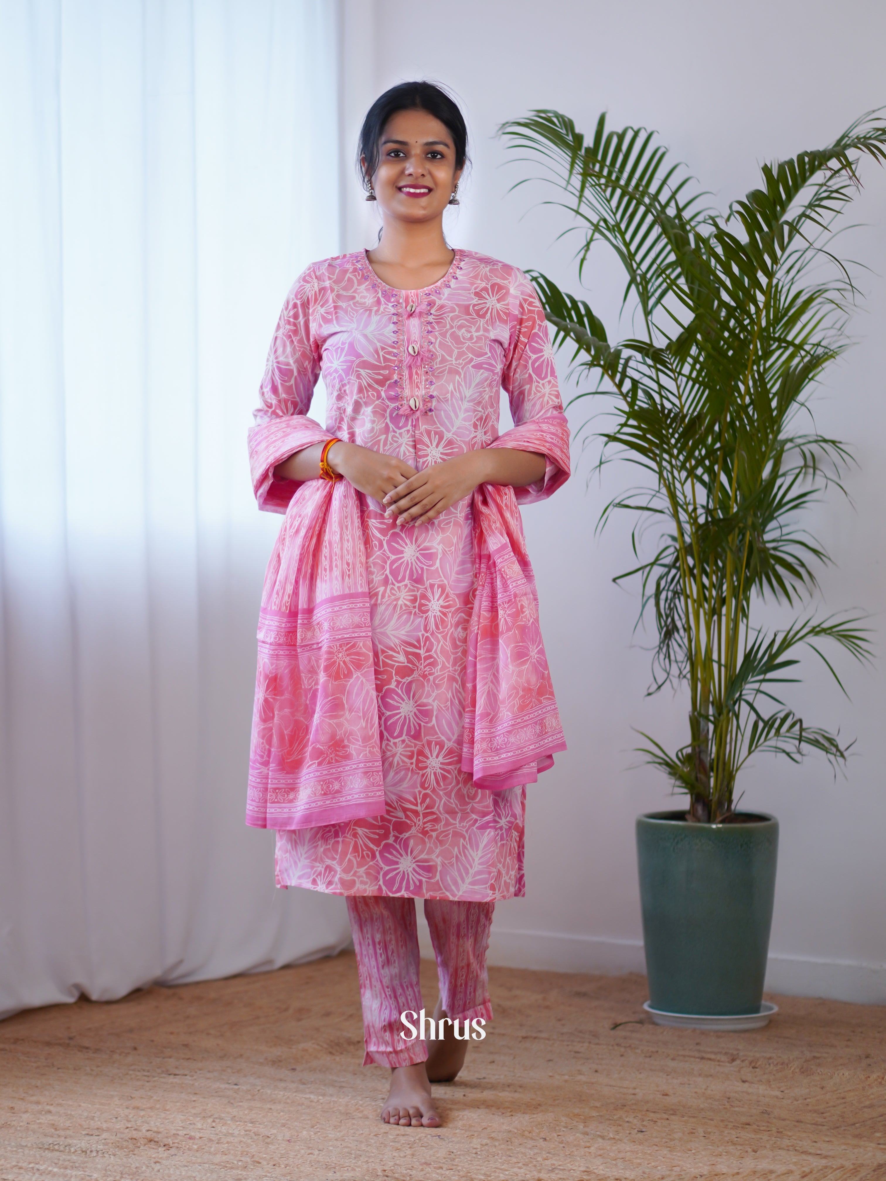 Pink - 3pc Casual Readymade Suits