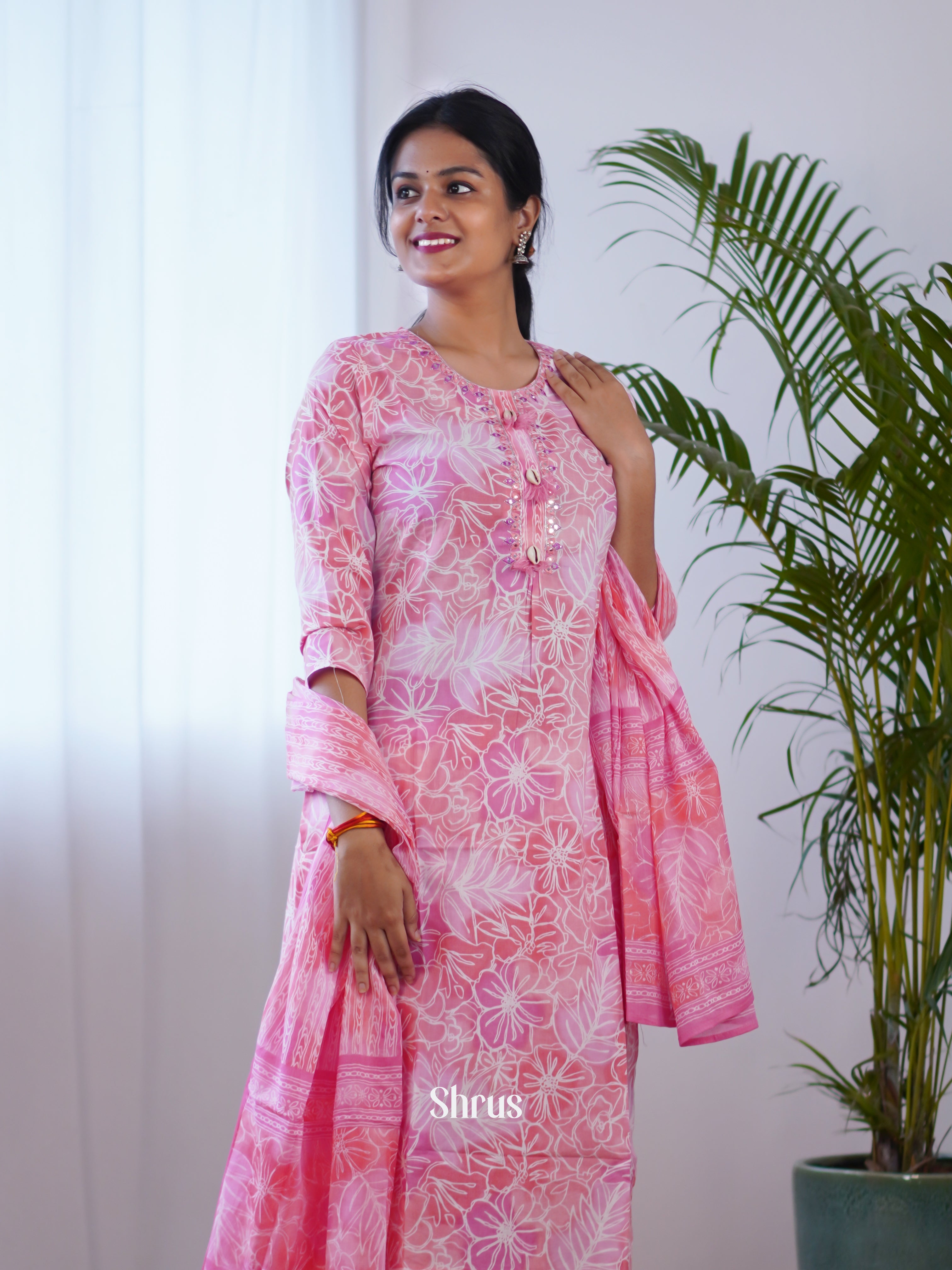 Pink - 3pc Casual Readymade Suits