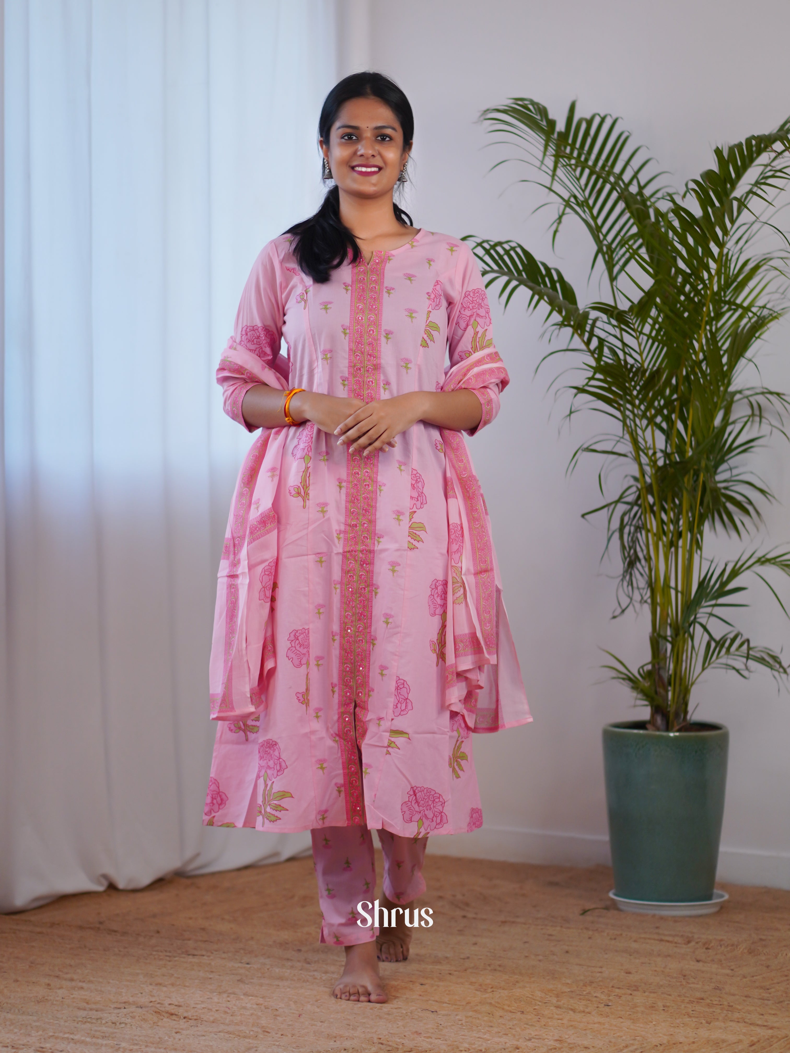 Pink  - 3pc Readymade Suits