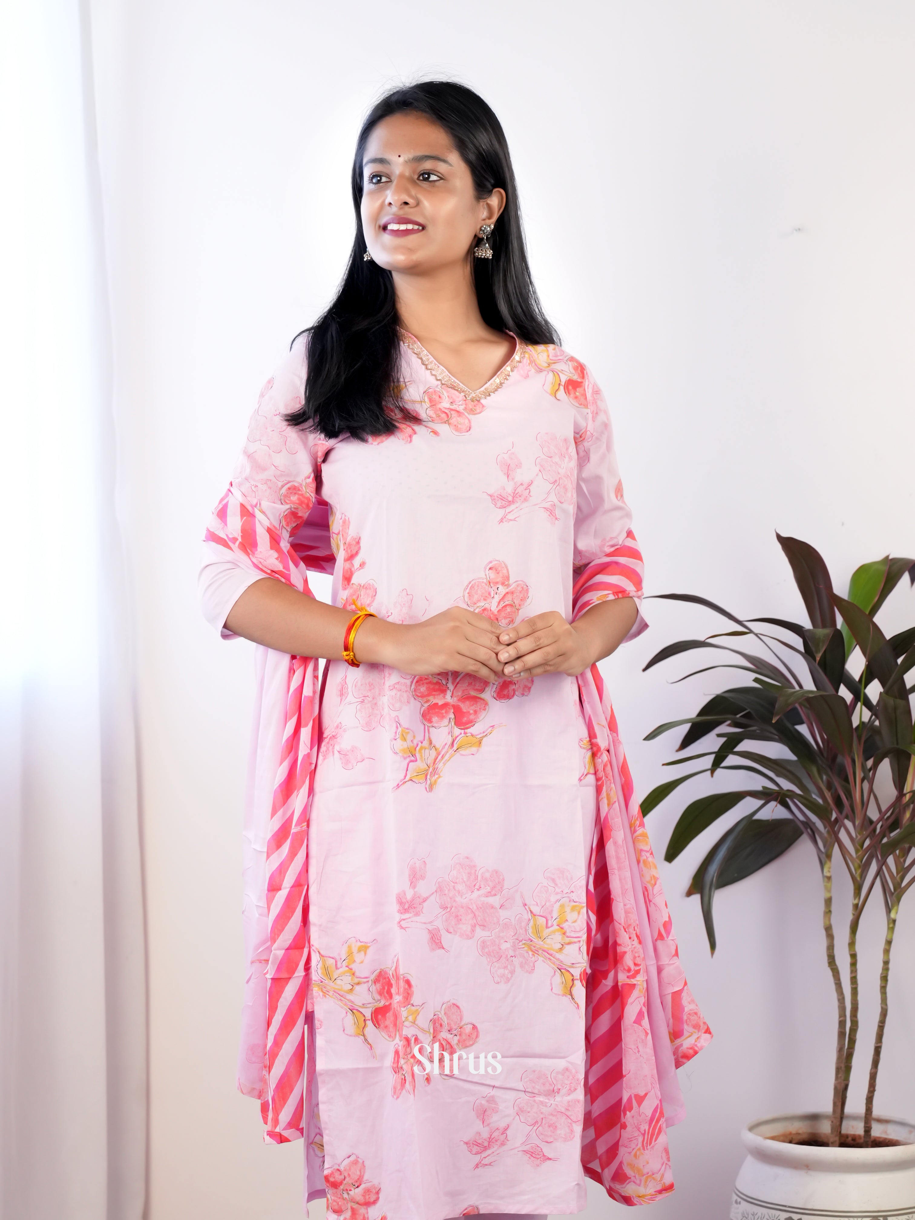 Pink -3pc  Readymade Suits