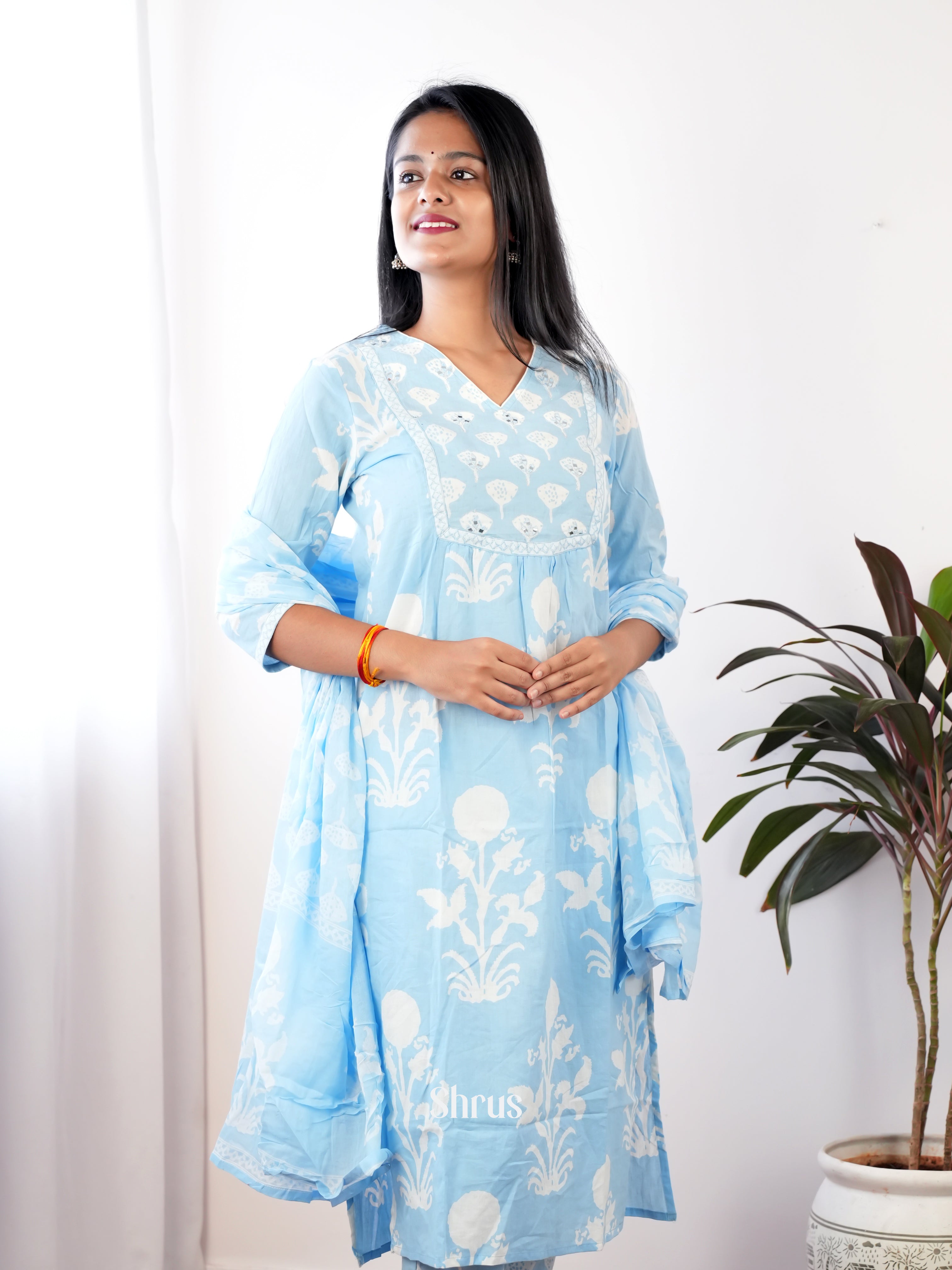 Blue - 3pc Readymade Suits