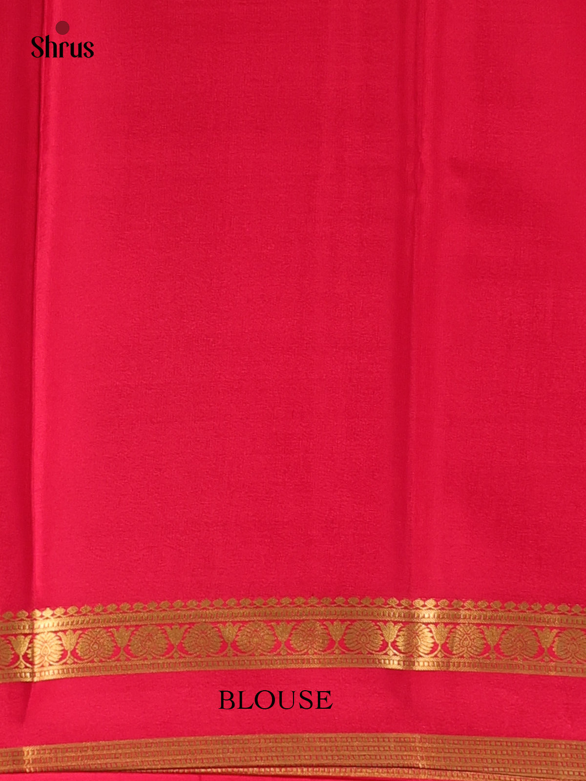 Lavender & Red - Mysore Silk Saree