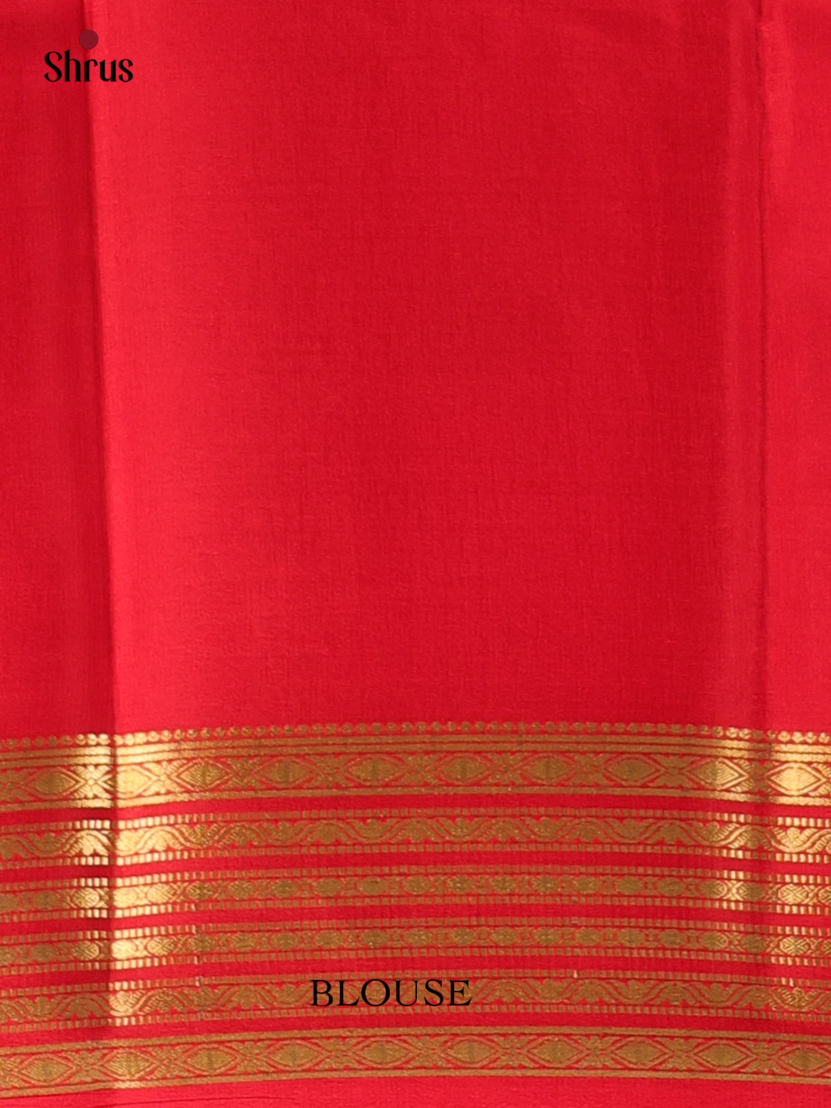 Cream & Red - Mysore Silk Saree