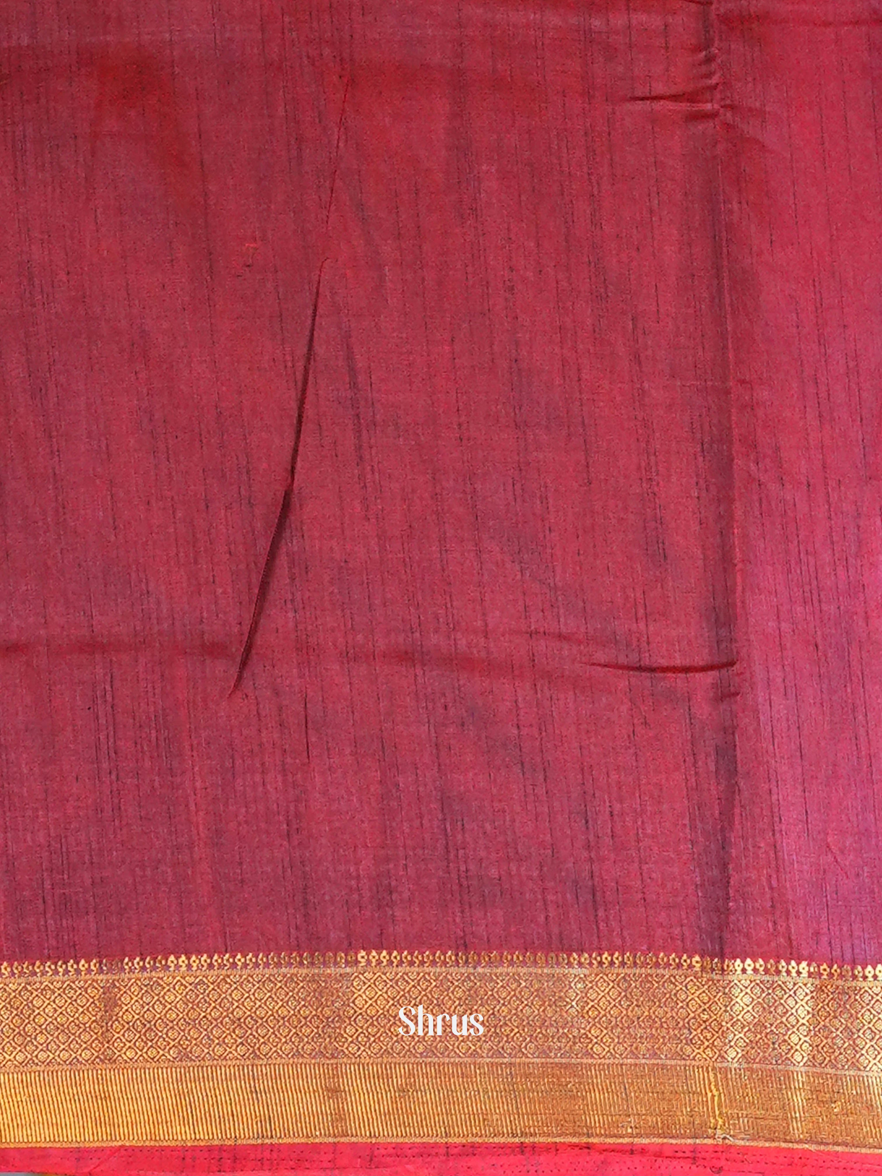 Red & Maroon - Semi Patola Saree