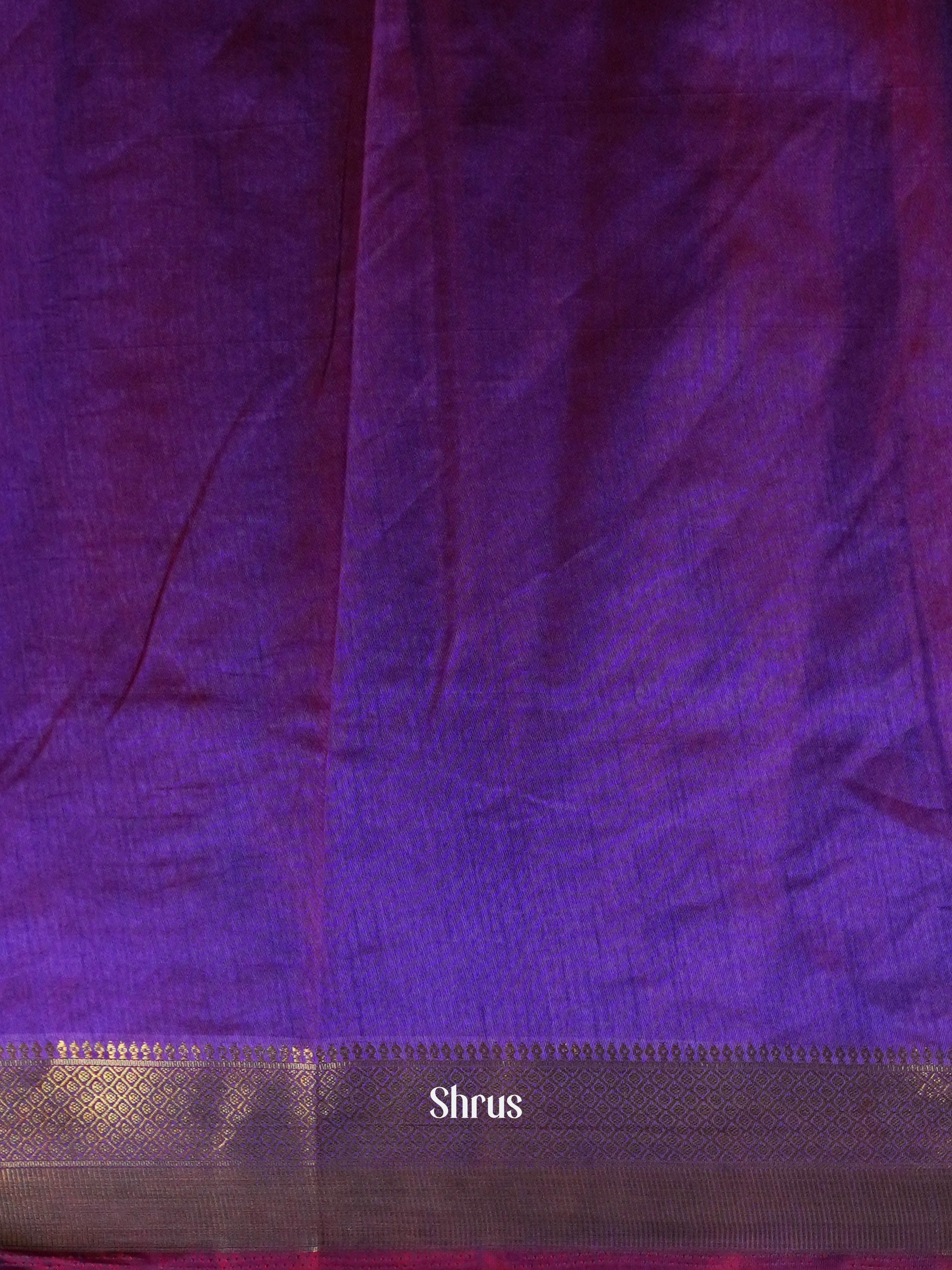 Red & Purple  - Semi Patola Saree