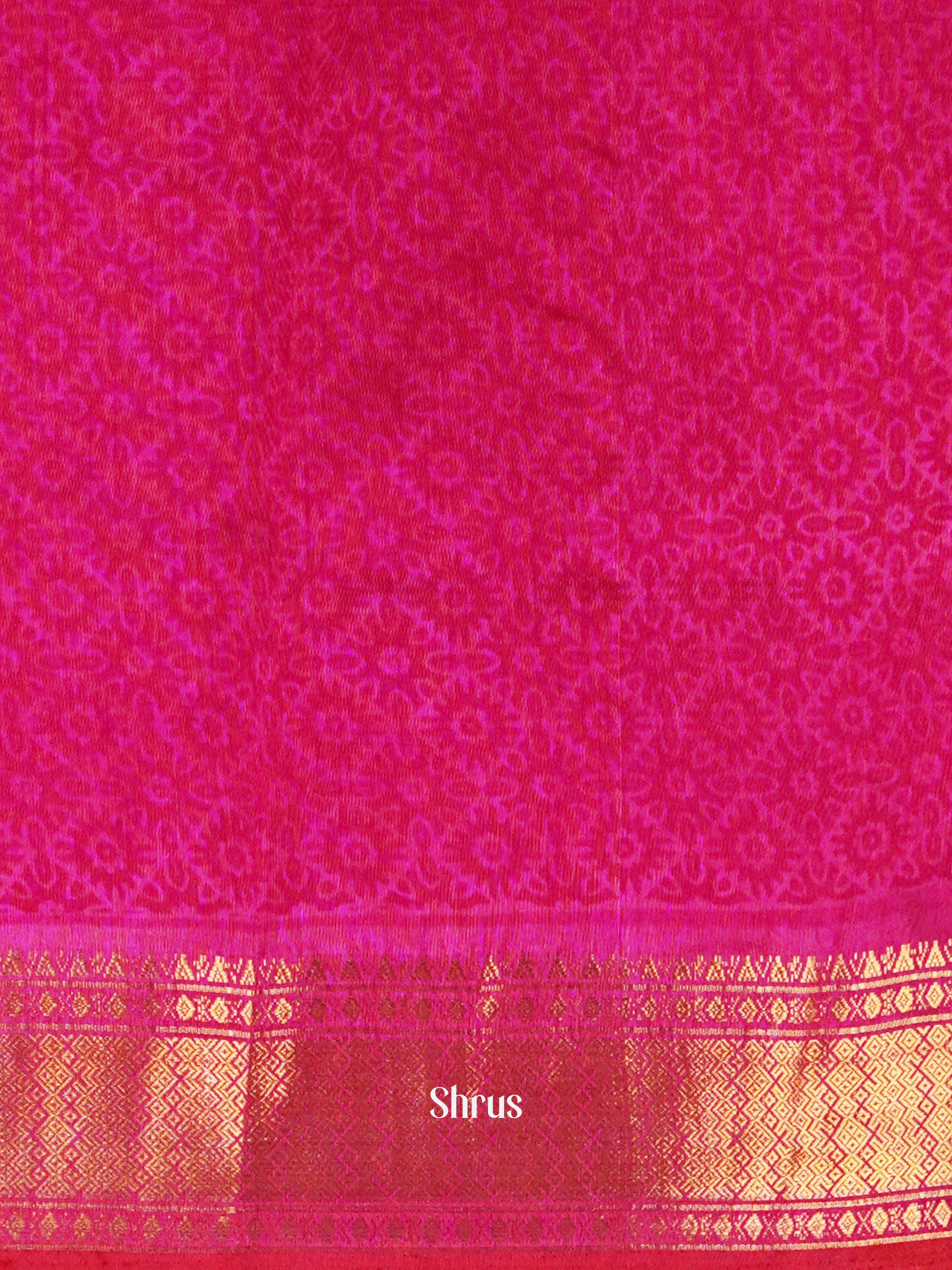 Purple & Pink  - Semi Patola Saree