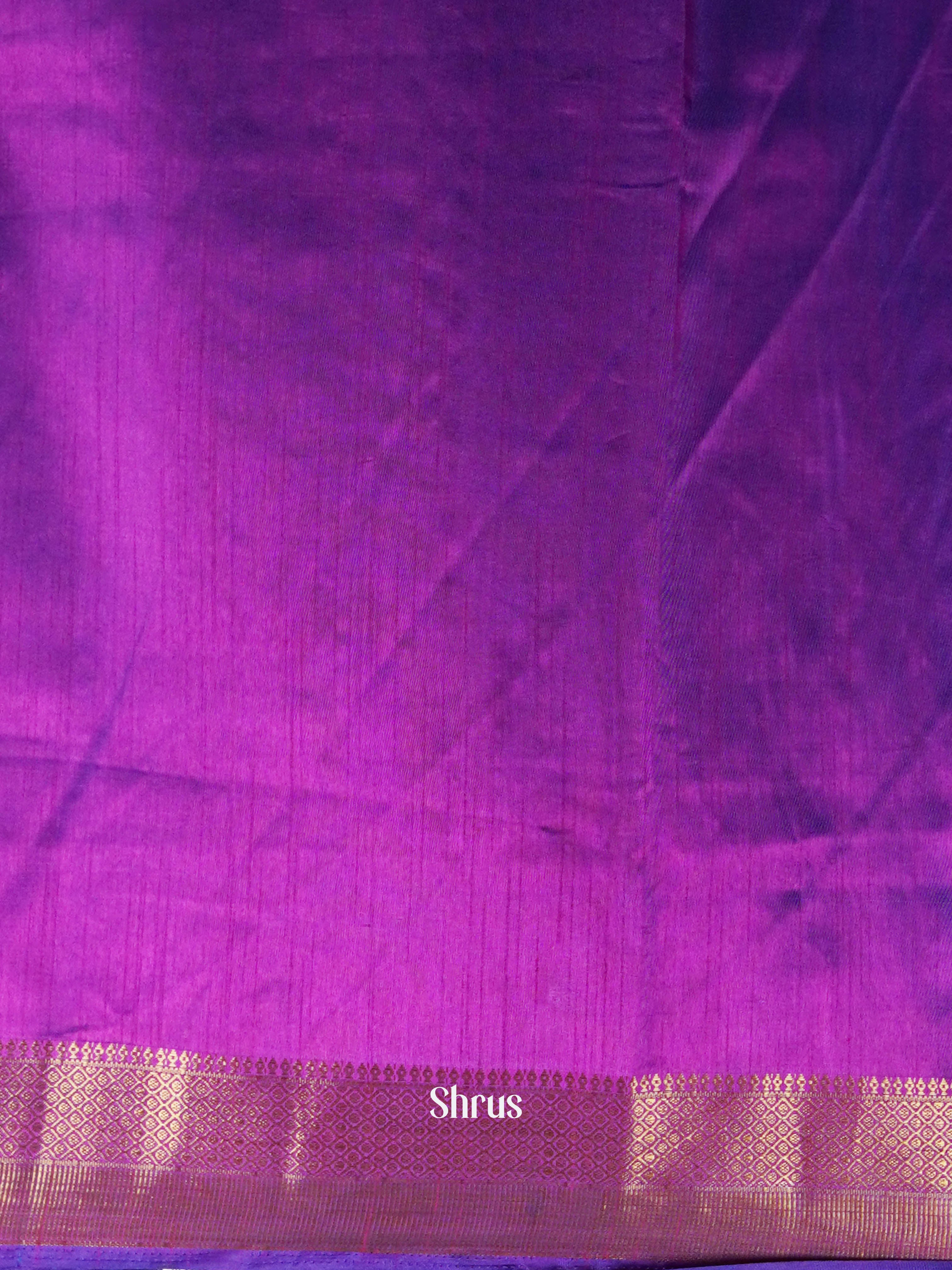 Indigo & Purple  - Semi Patola Saree