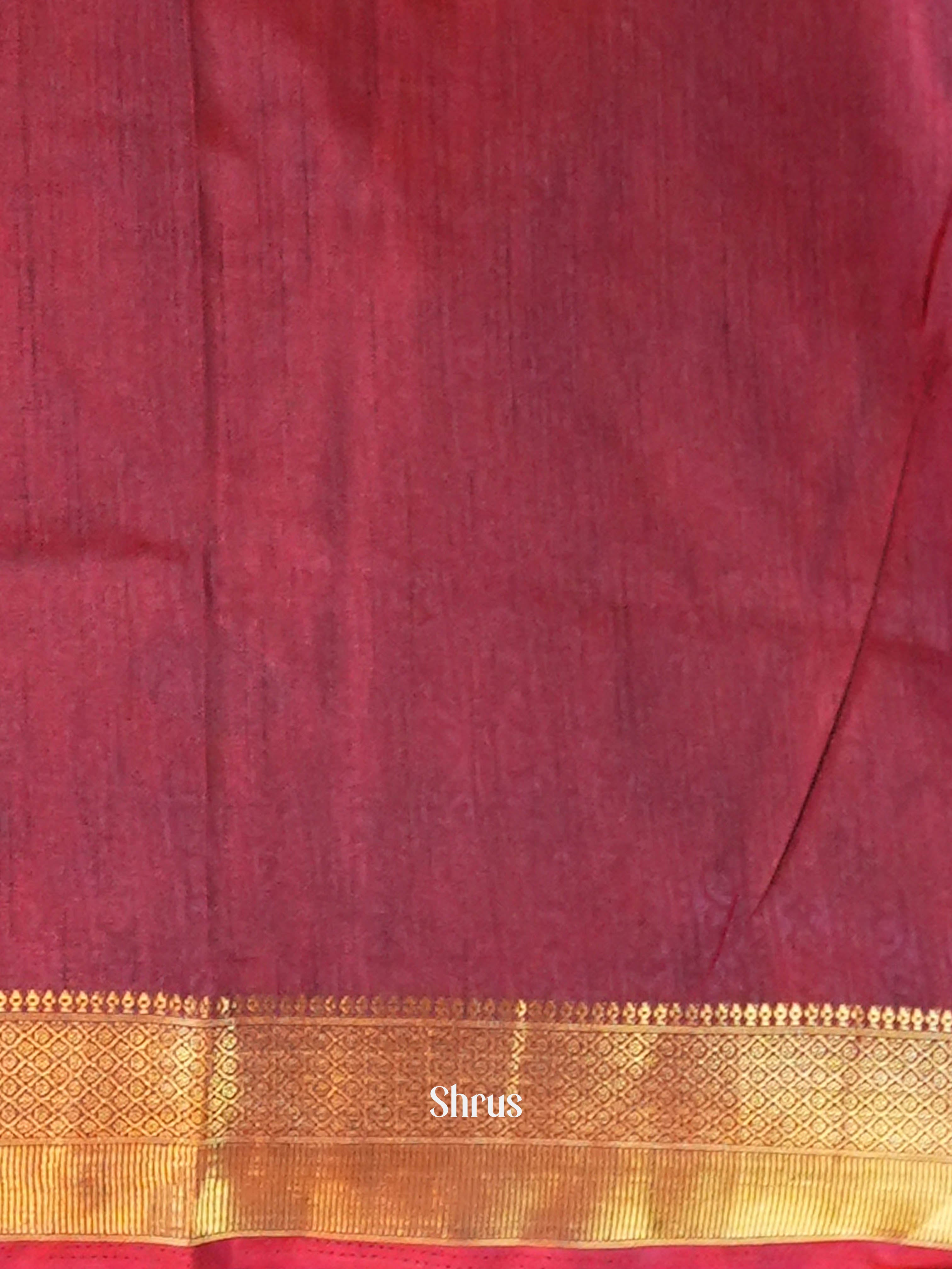 Red & Maroon - Semi Patola Saree